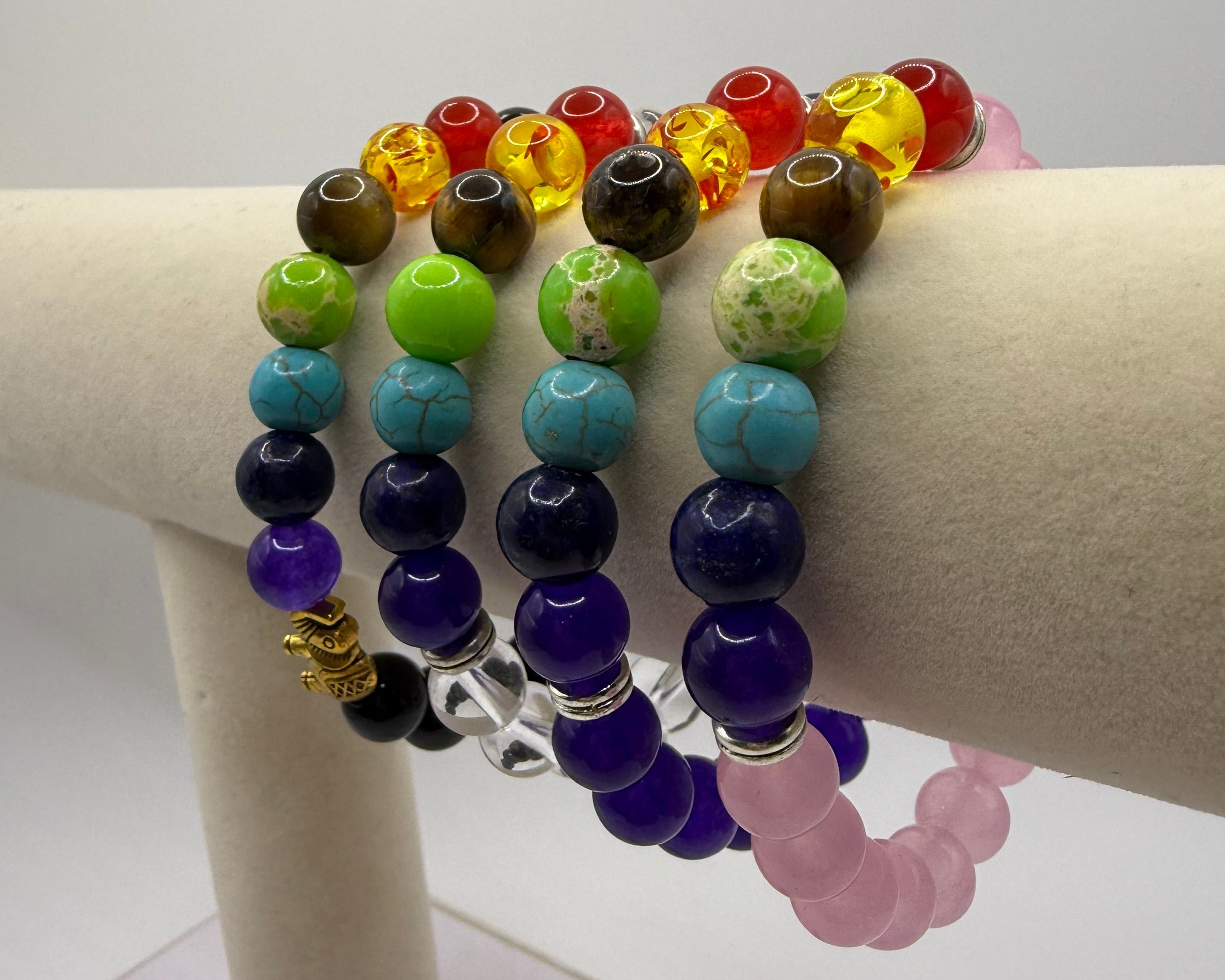 7 Chakra Colorful Beaded Bracelet Beads Yoga Healing Energy Stone