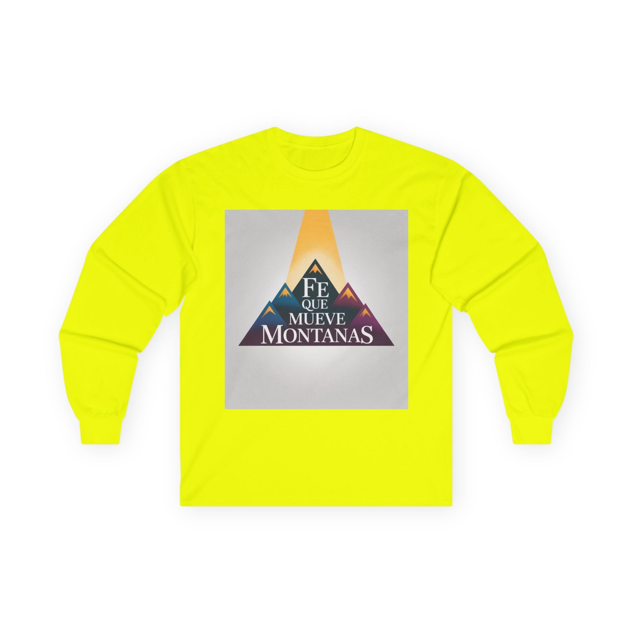 Inspirational Long Sleeve Tee, Faith Moves Mountains Shirt, Motivational Apparel, Unisex Cotton Top, Gift for Encouragement