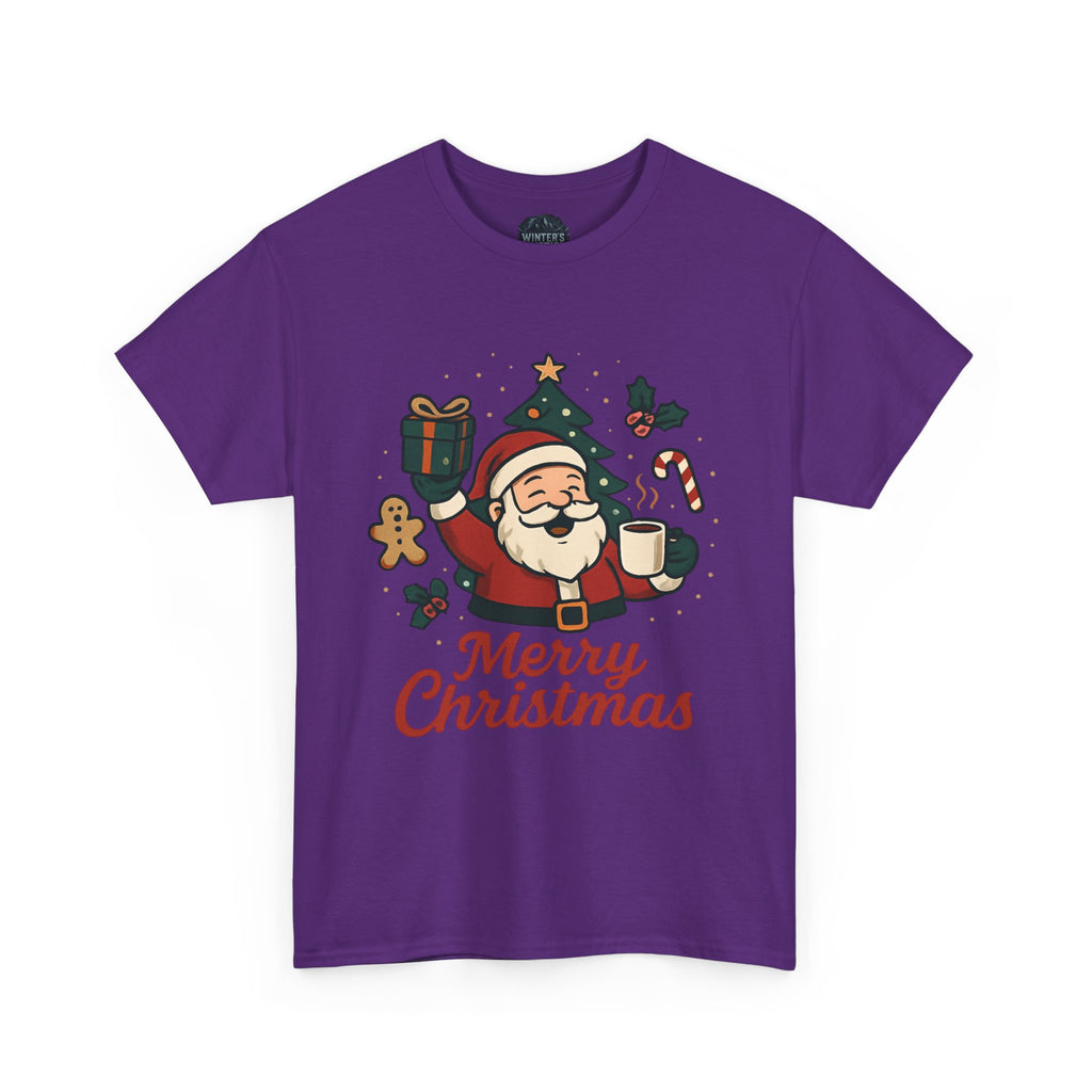 Christmas Santa Tee - "Merry Christmas" Holiday Graphic T-Shirt