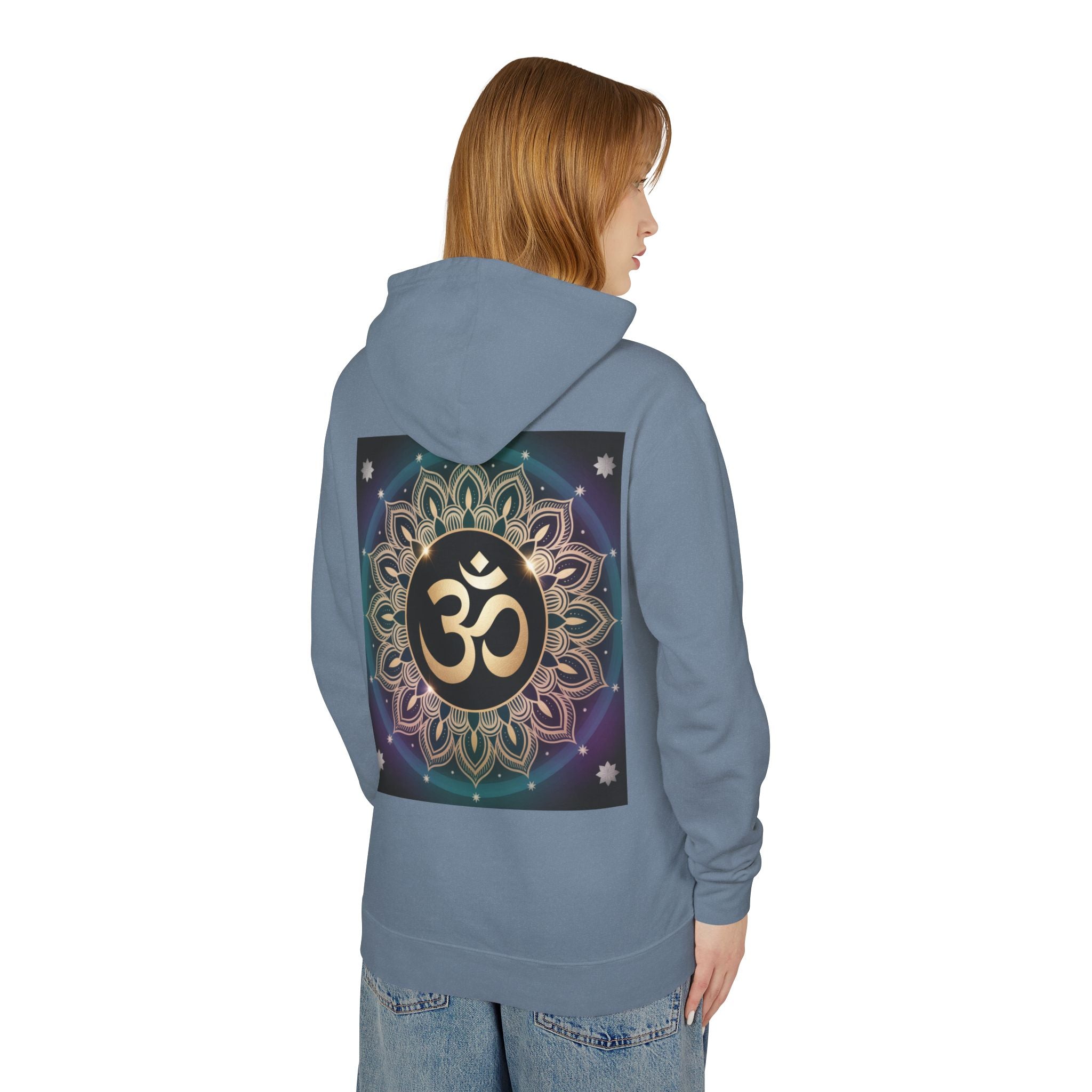 Spiritual Unisex Hoodie, Inspirational Hooded Sweatshirt, Yoga Apparel, Meditation Fashion, Ganesh and Om Design