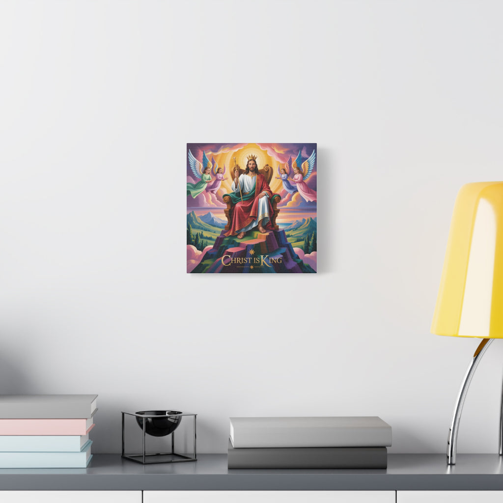 Christ is King Matte Canvas Wall Art, Religious Home Decor, Inspirational Artwork, Christian Gift, Uplifting Wall Decor