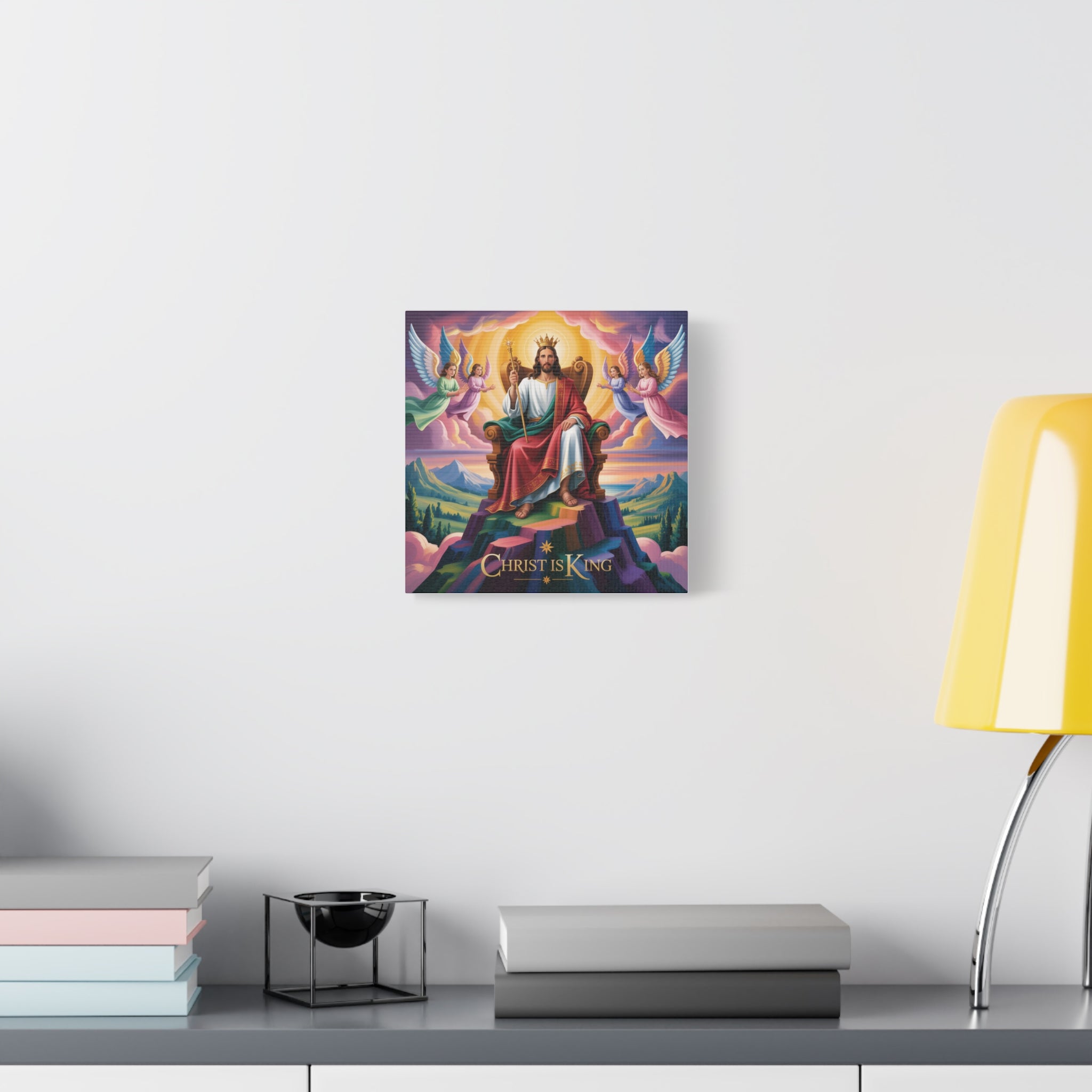 Christ is King Matte Canvas Wall Art, Religious Home Decor, Inspirational Artwork, Christian Gift, Uplifting Wall Decor