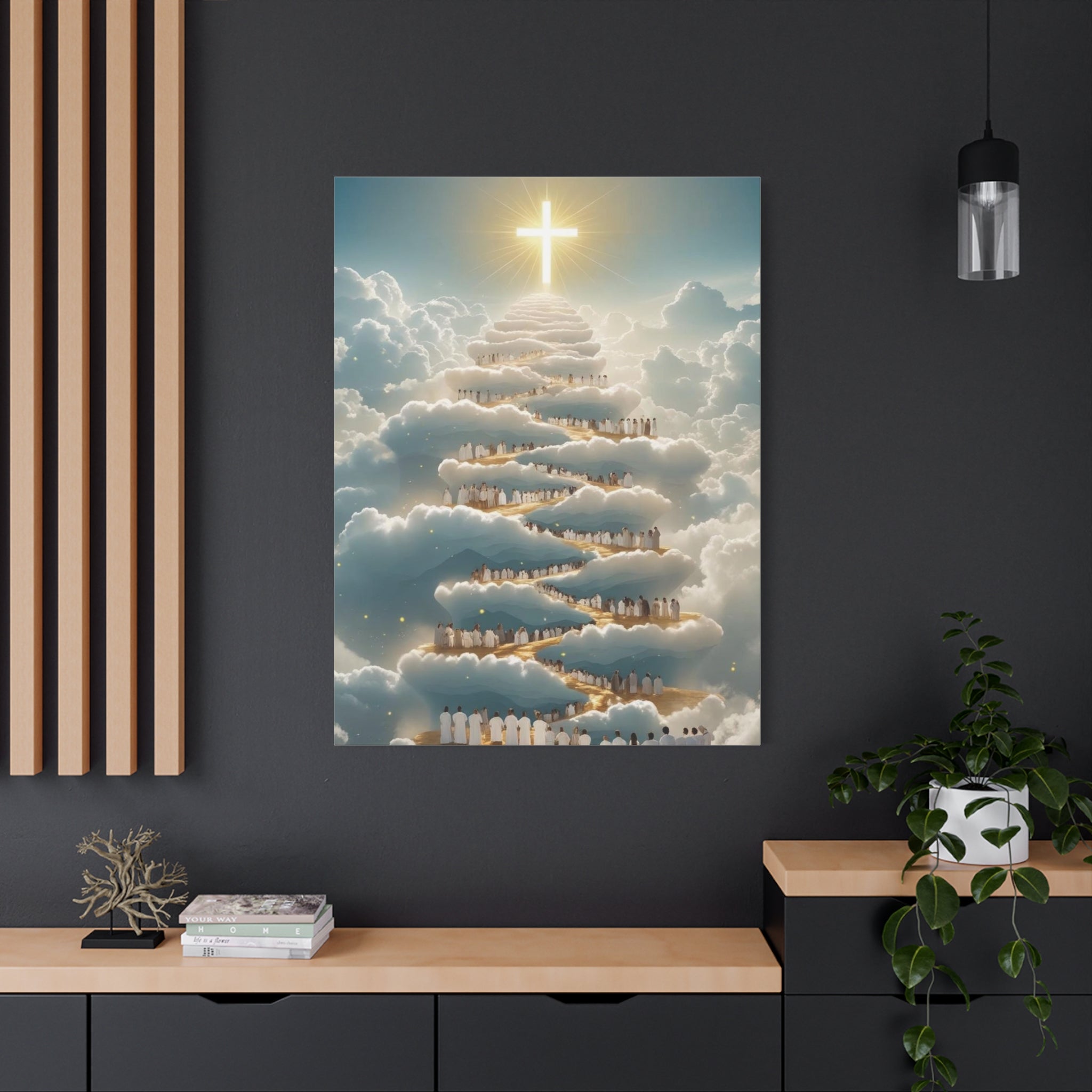 Heavenly Cloud Canvas Art, Spiritual Wall Decor, Christian Home Accent, Inspirational Gift, Faith-Inspired Artwork