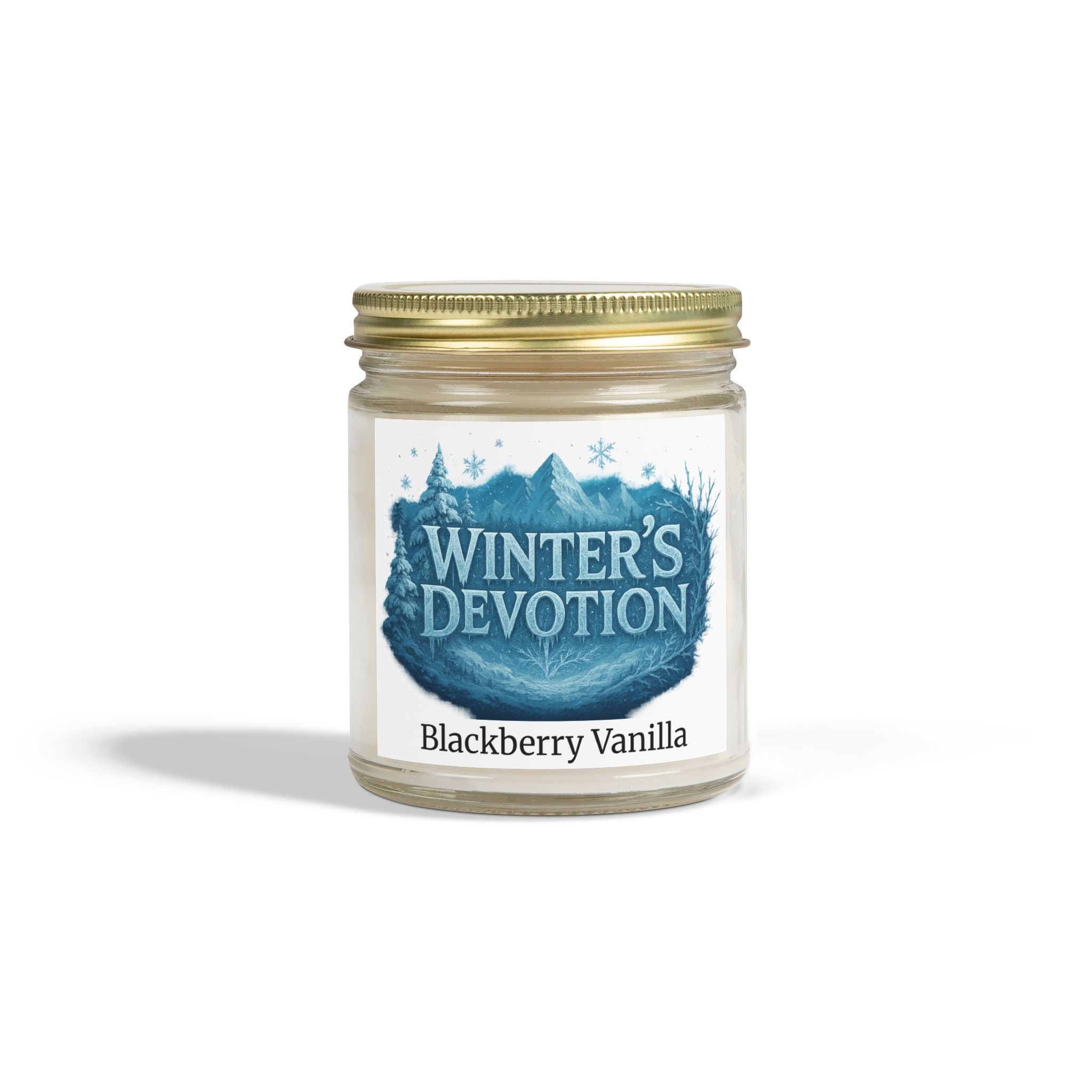 Winter's Devotion Scented Candles, Cozy Home Decor, Aromatherapy Gift, Blackberry Vanilla, Hand-poured Soy Candle