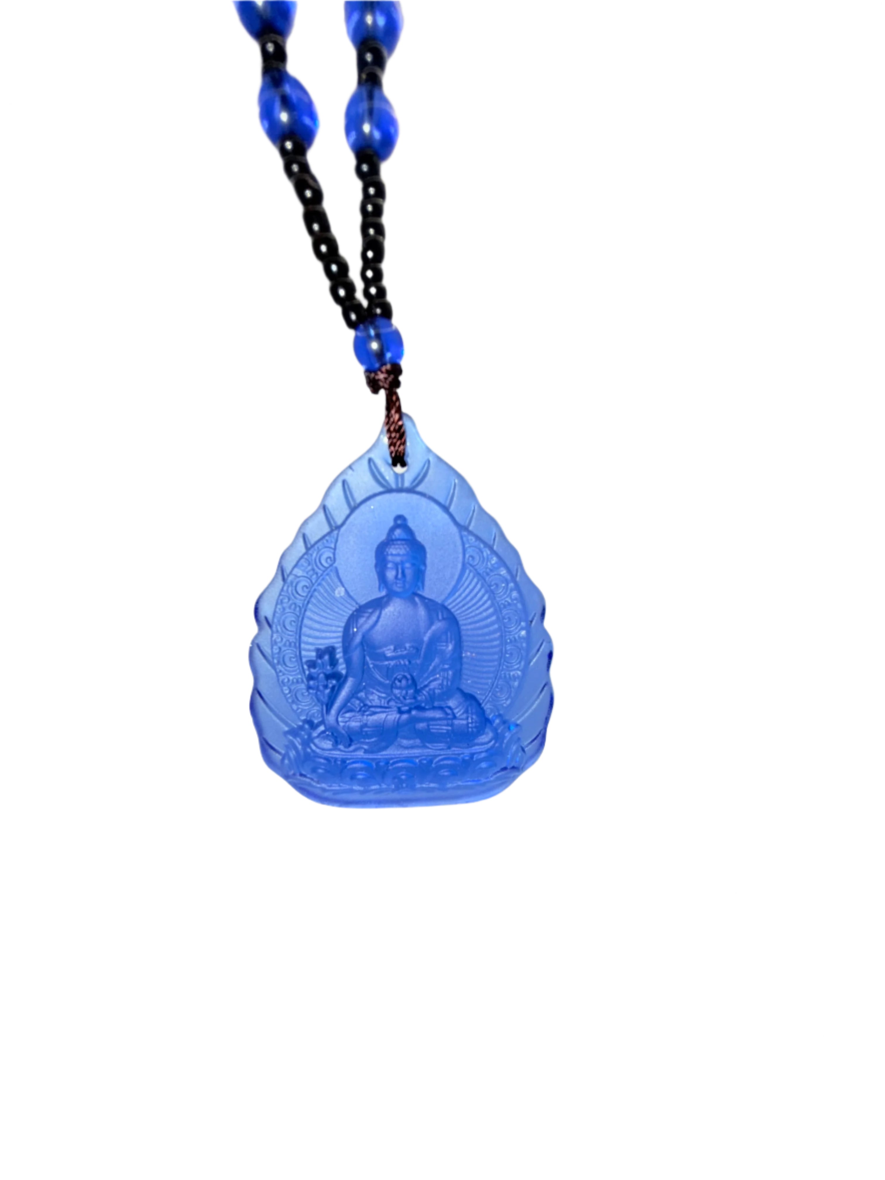 Medicine Buddha Blue Pendant Necklace - Main Image
