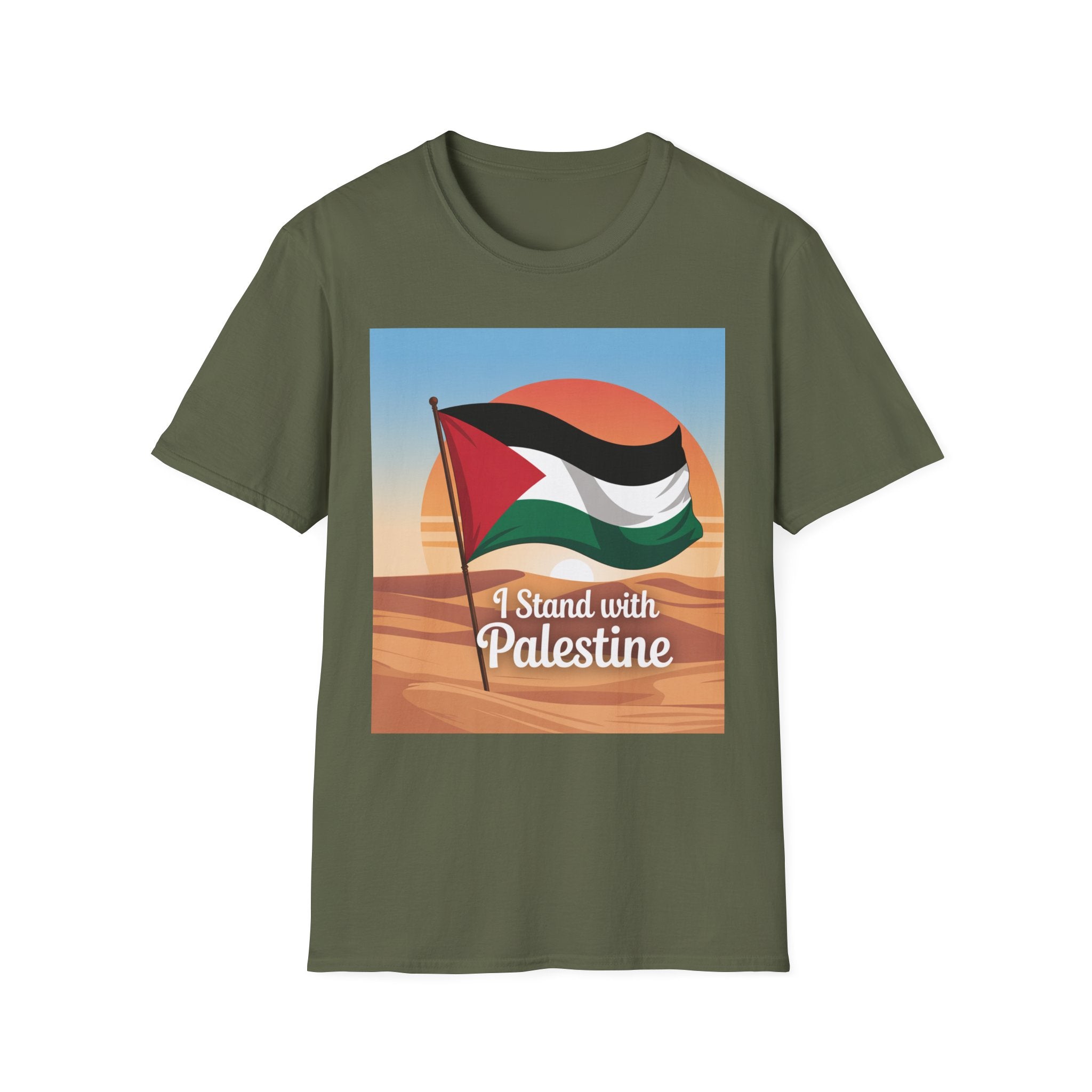 Palestine Pride Unisex Softstyle T-Shirt, Casual Wear, Statement Tee, Gift for Activists, Festival Apparel, Protest Clothing