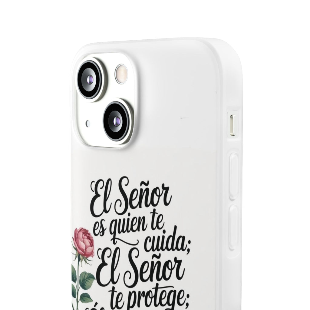 Inspirational Phone Case with Psalm 121:5 Quote, Flexi Case for Protection, Bible Verse Case, Gift for Faith Lovers, Spiritual Décor