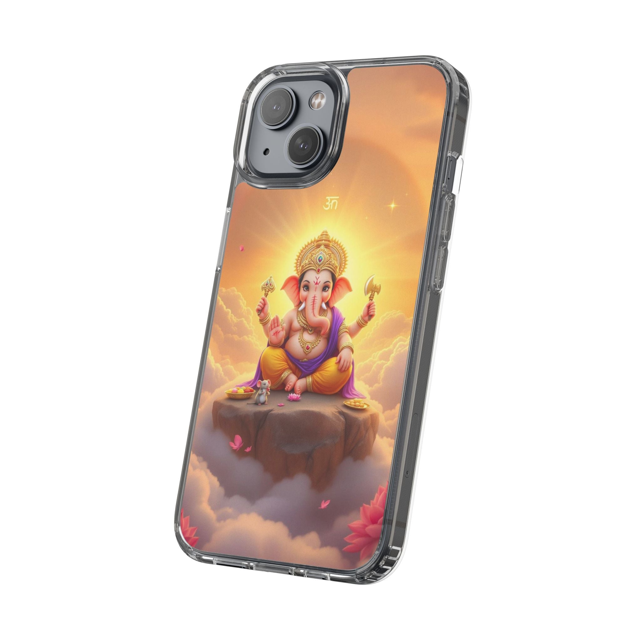 Ganesh Clear Phone Case, Spiritual iPhone Cover, Hindu God Phone Protector, Gift for Her, Boho Phone Accessories