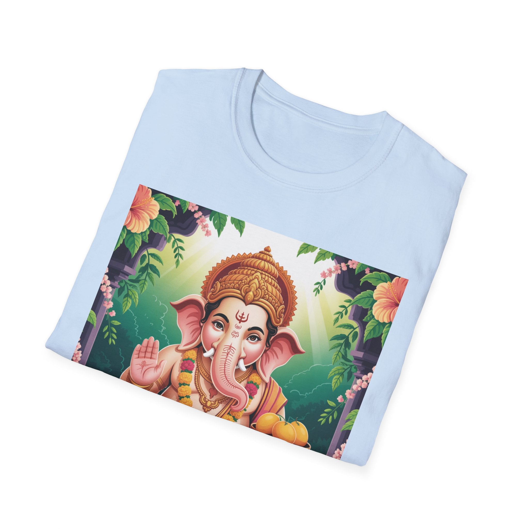 Vibrant Ganesha T-Shirt, Spiritual Unisex Tee, Festival Wear, Bohemian Style, Yoga Clothing, Gift for Her/Him