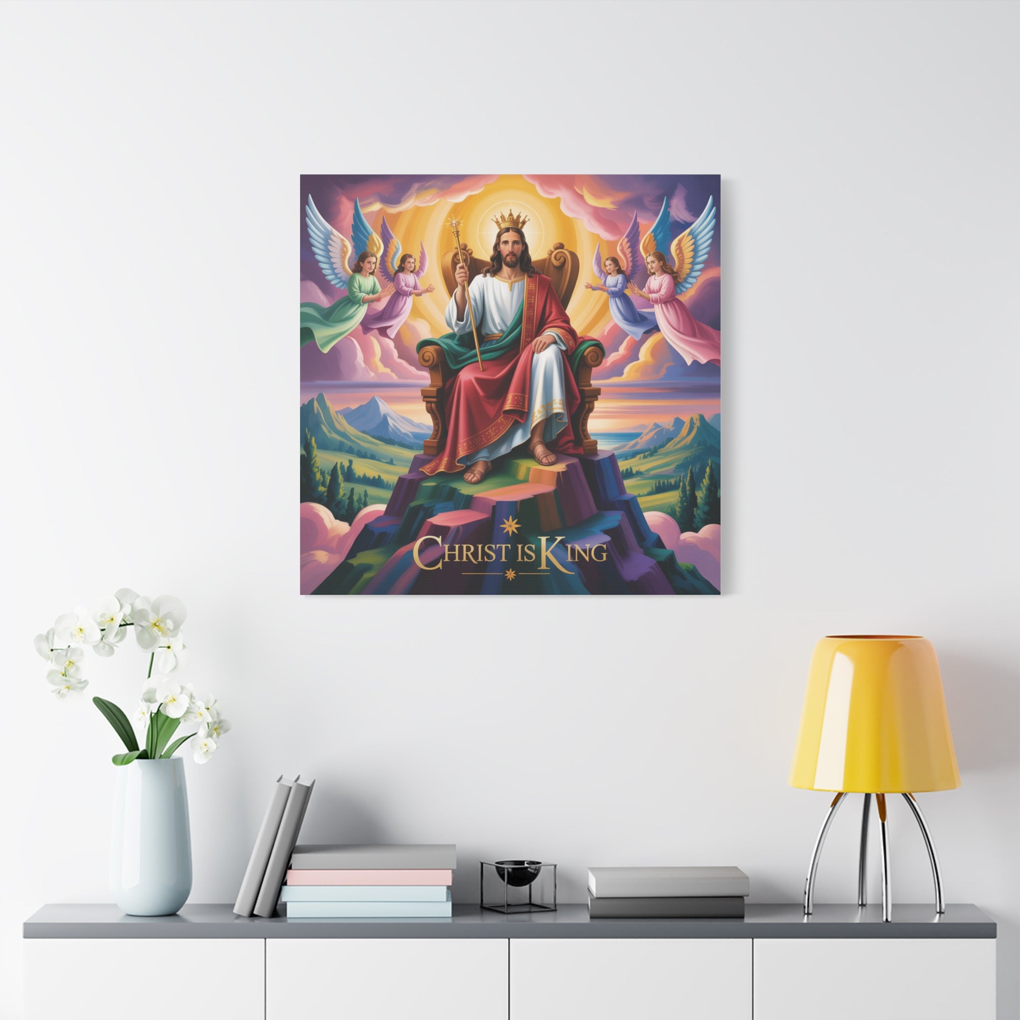 Christ is King Matte Canvas Wall Art, Religious Home Decor, Inspirational Artwork, Christian Gift, Uplifting Wall Decor