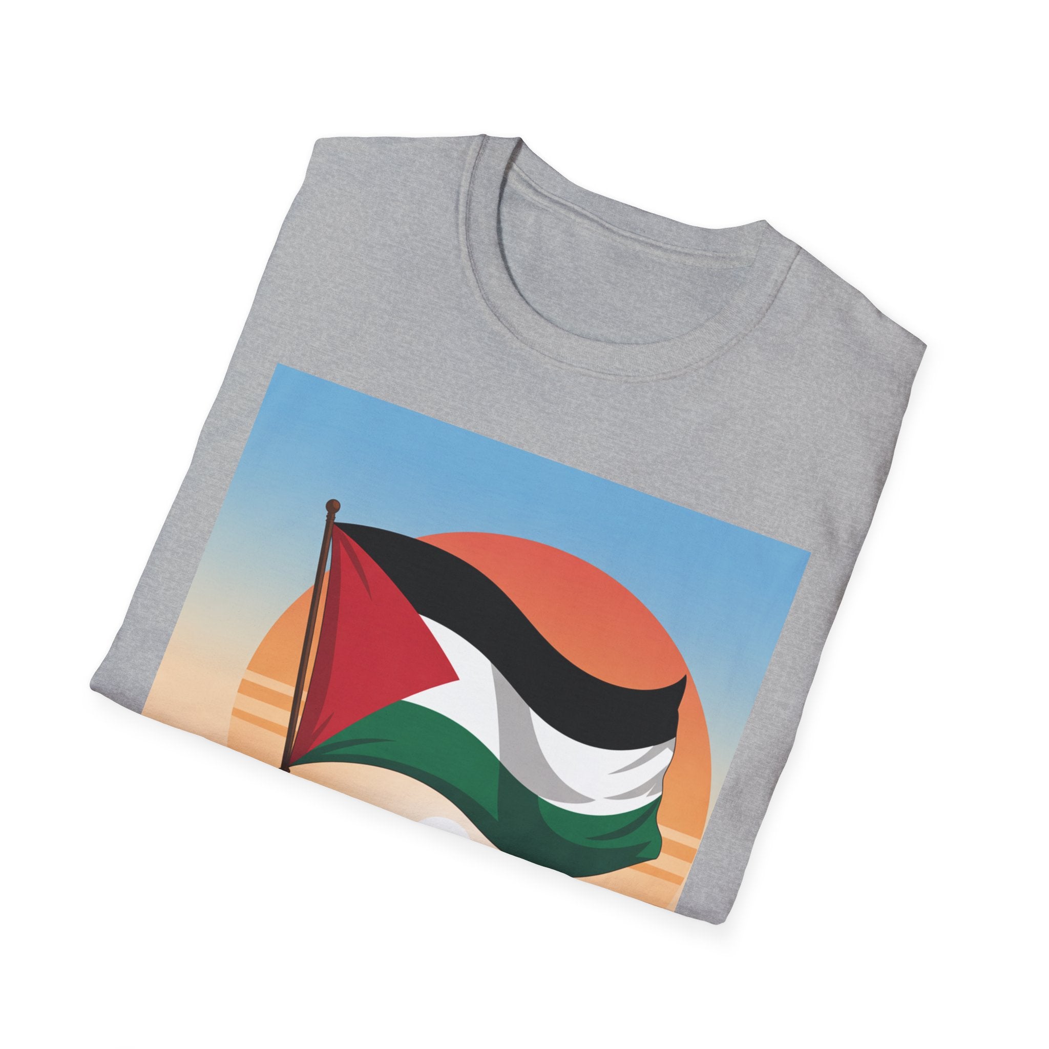 Palestine Pride Unisex Softstyle T-Shirt, Casual Wear, Statement Tee, Gift for Activists, Festival Apparel, Protest Clothing