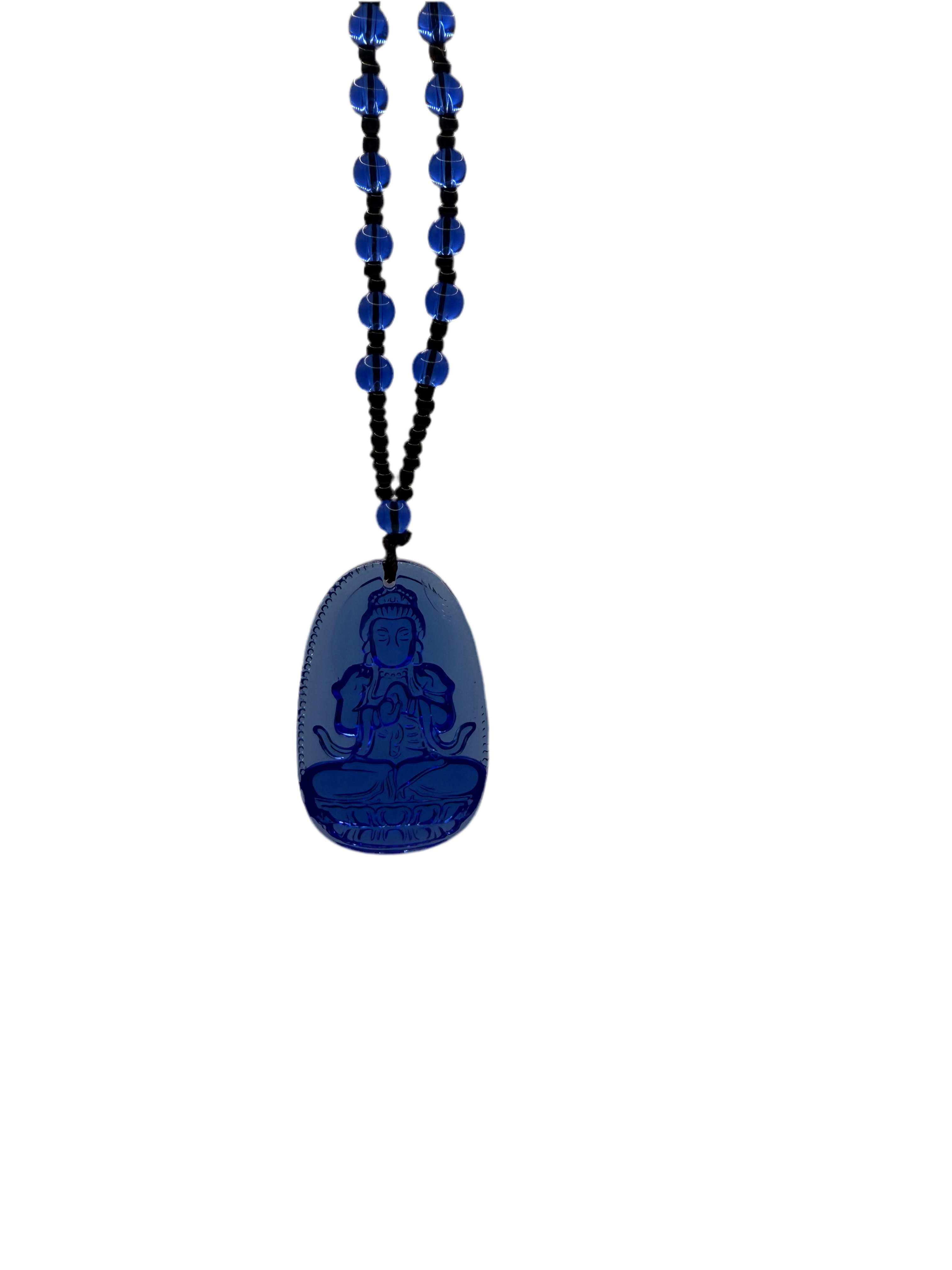 Buddha Pendant Crystal Stone Chain Necklace Women Men Lucky Jewelry Accessory