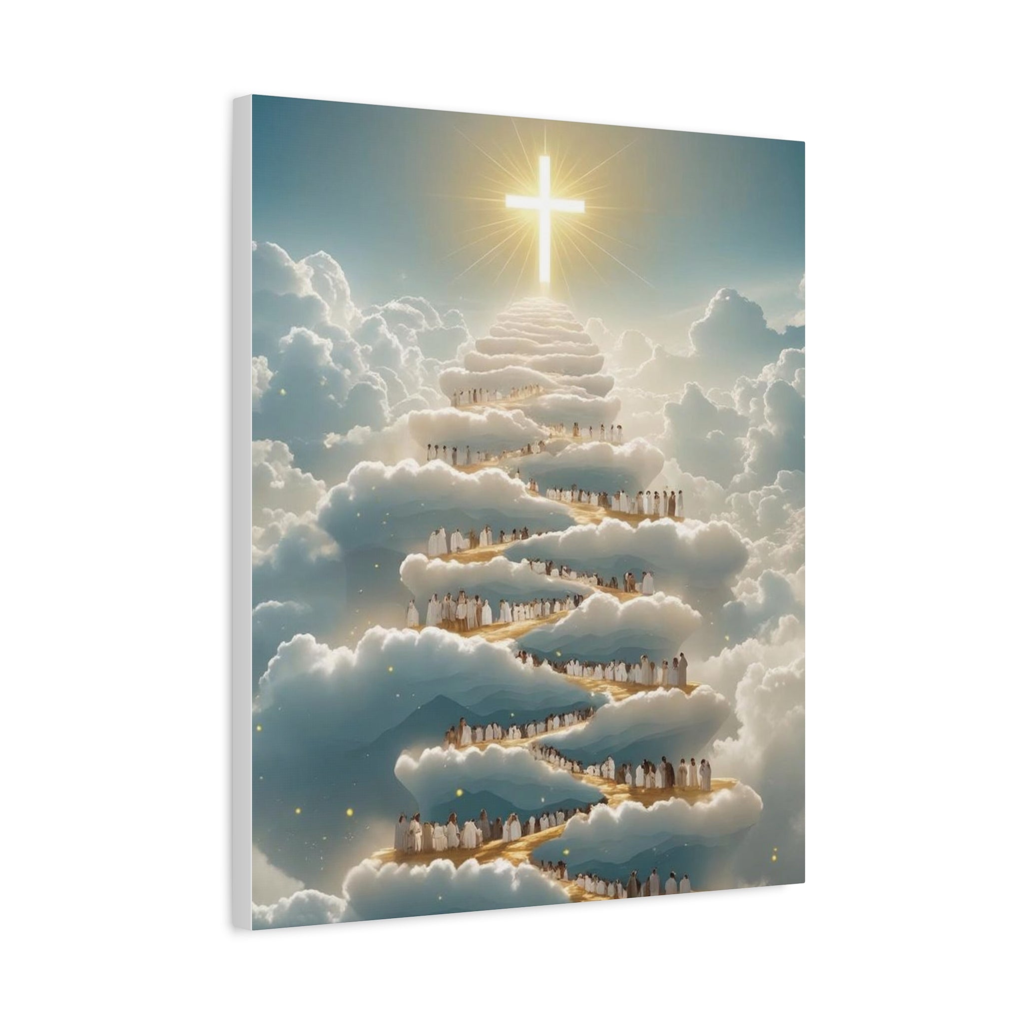 Heavenly Cloud Canvas Art, Spiritual Wall Decor, Christian Home Accent, Inspirational Gift, Faith-Inspired Artwork