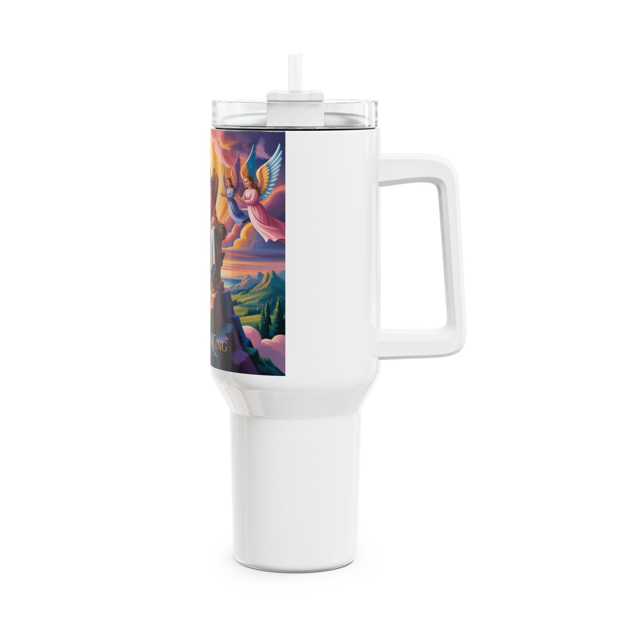 Christ is King 40oz Tumbler - Inspirational Travel Mug, Faithful Drinkware, Christian Gift, Motivational Tumbler, Bible Verse Cup