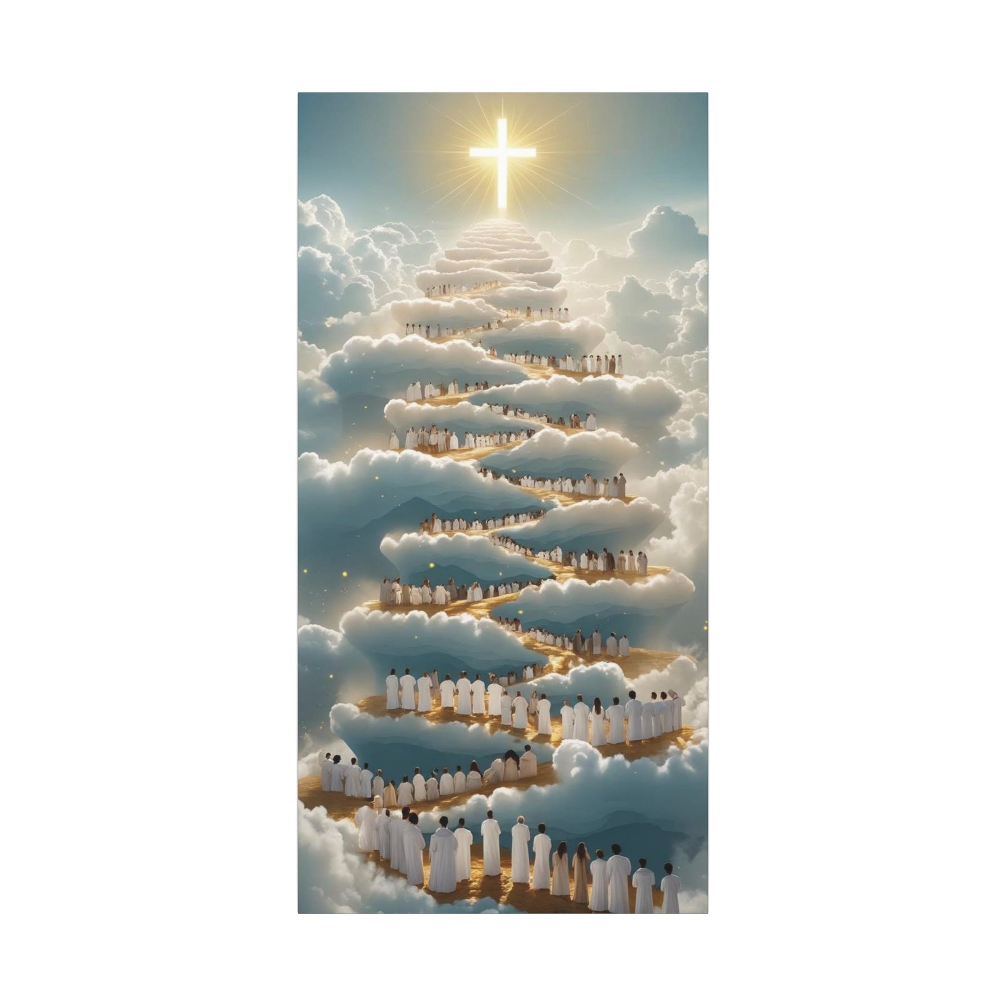 Heavenly Cloud Canvas Art, Spiritual Wall Decor, Christian Home Accent, Inspirational Gift, Faith-Inspired Artwork