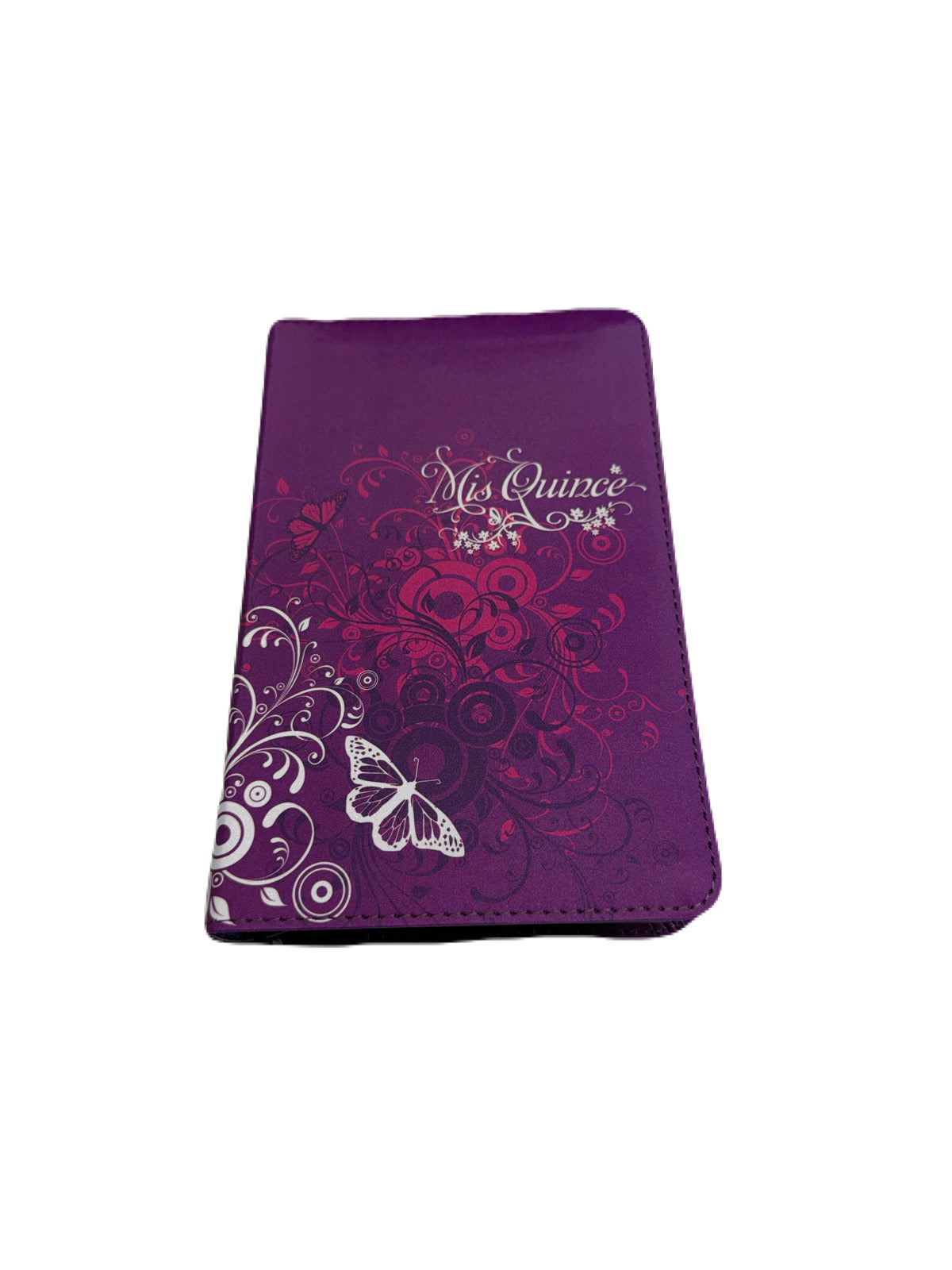 Biblia Edición Mis Quince RV1960 Amatista Con Mariposas Símil Piel