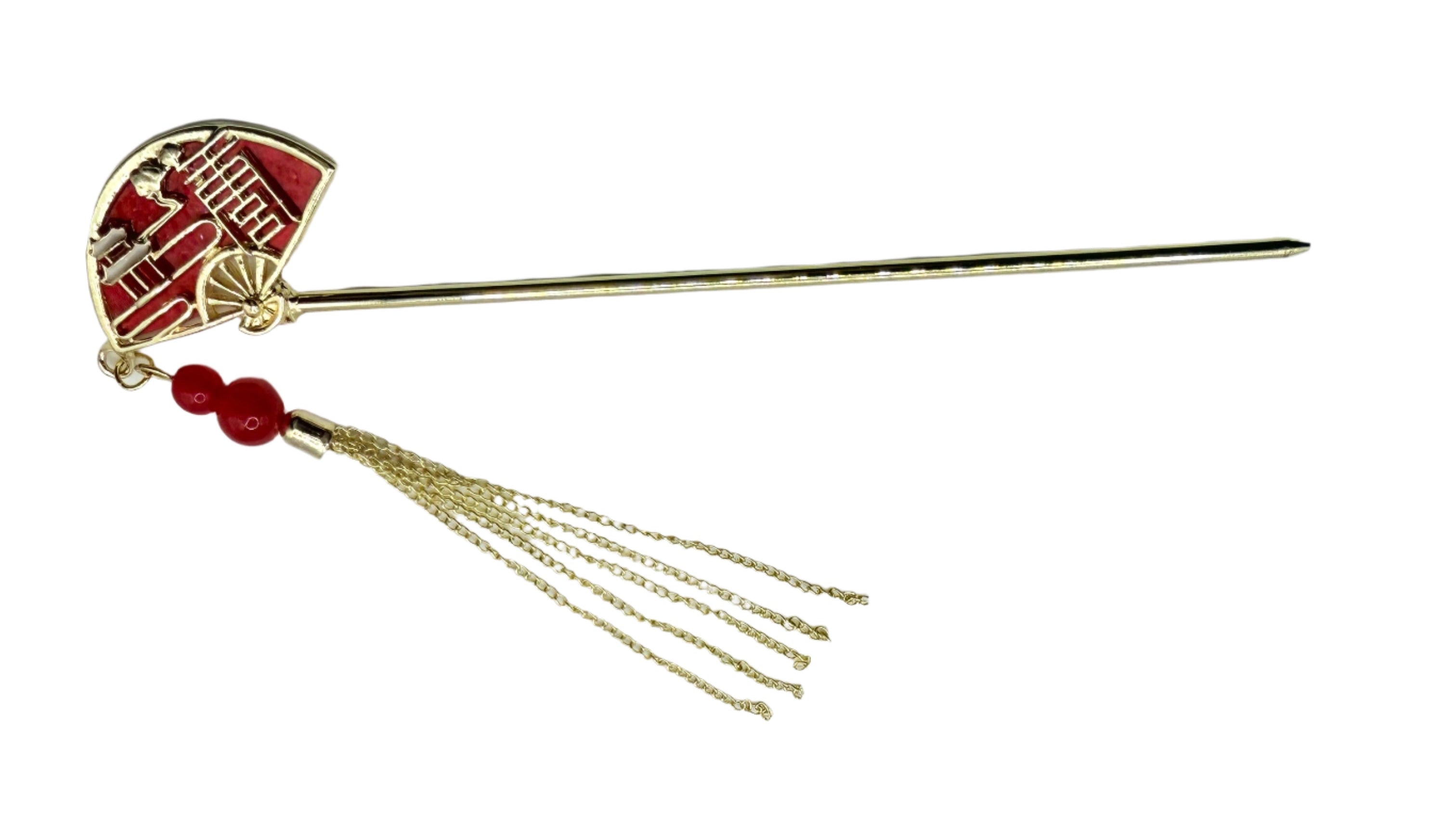 Chinese-style hairpin簪 (zān), 步摇 (bùyáo)