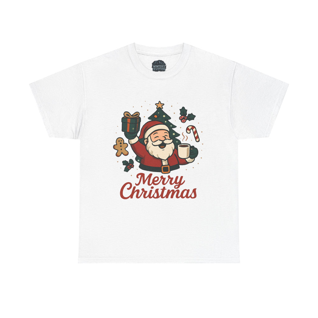 Christmas Santa Tee - "Merry Christmas" Holiday Graphic T-Shirt