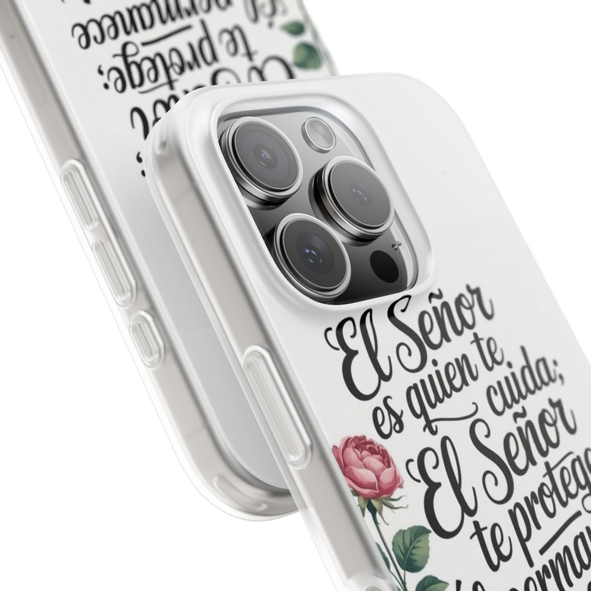 Inspirational Phone Case with Psalm 121:5 Quote, Flexi Case for Protection, Bible Verse Case, Gift for Faith Lovers, Spiritual Décor