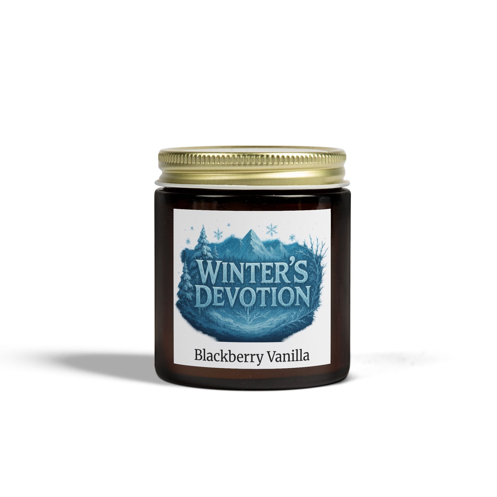 Winter's Devotion Scented Candles, Cozy Home Decor, Aromatherapy Gift, Blackberry Vanilla, Hand-poured Soy Candle