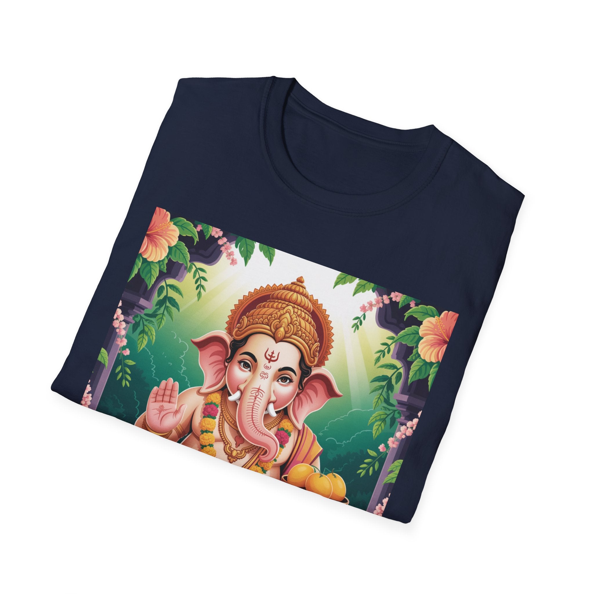 Vibrant Ganesha T-Shirt, Spiritual Unisex Tee, Festival Wear, Bohemian Style, Yoga Clothing, Gift for Her/Him