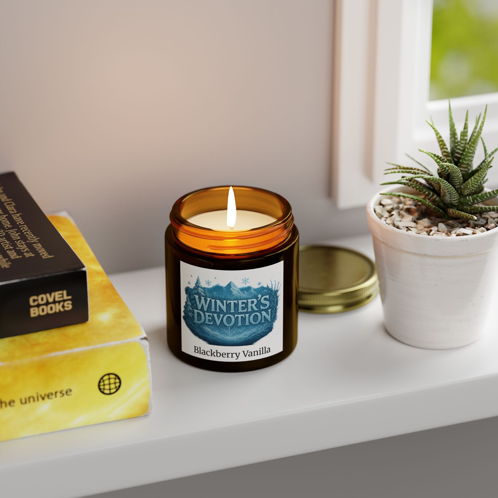 Winter's Devotion Scented Candles, Cozy Home Decor, Aromatherapy Gift, Blackberry Vanilla, Hand-poured Soy Candle