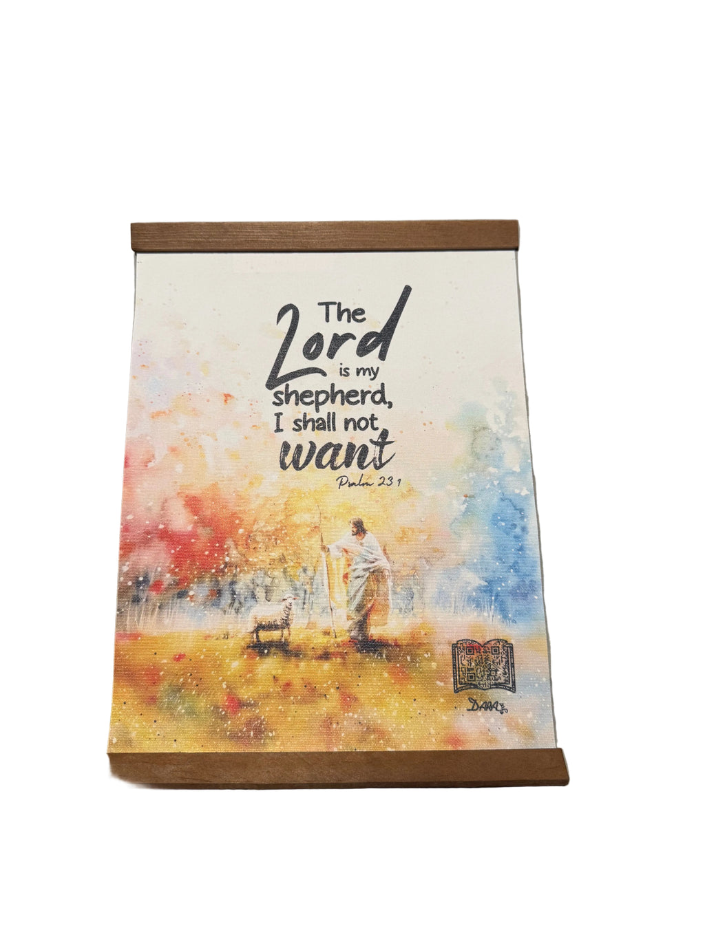 Interactive, Full Colour Scroll Printed on Synthetic Leather: The Lord Is My Shepherd- Psalms 23:1