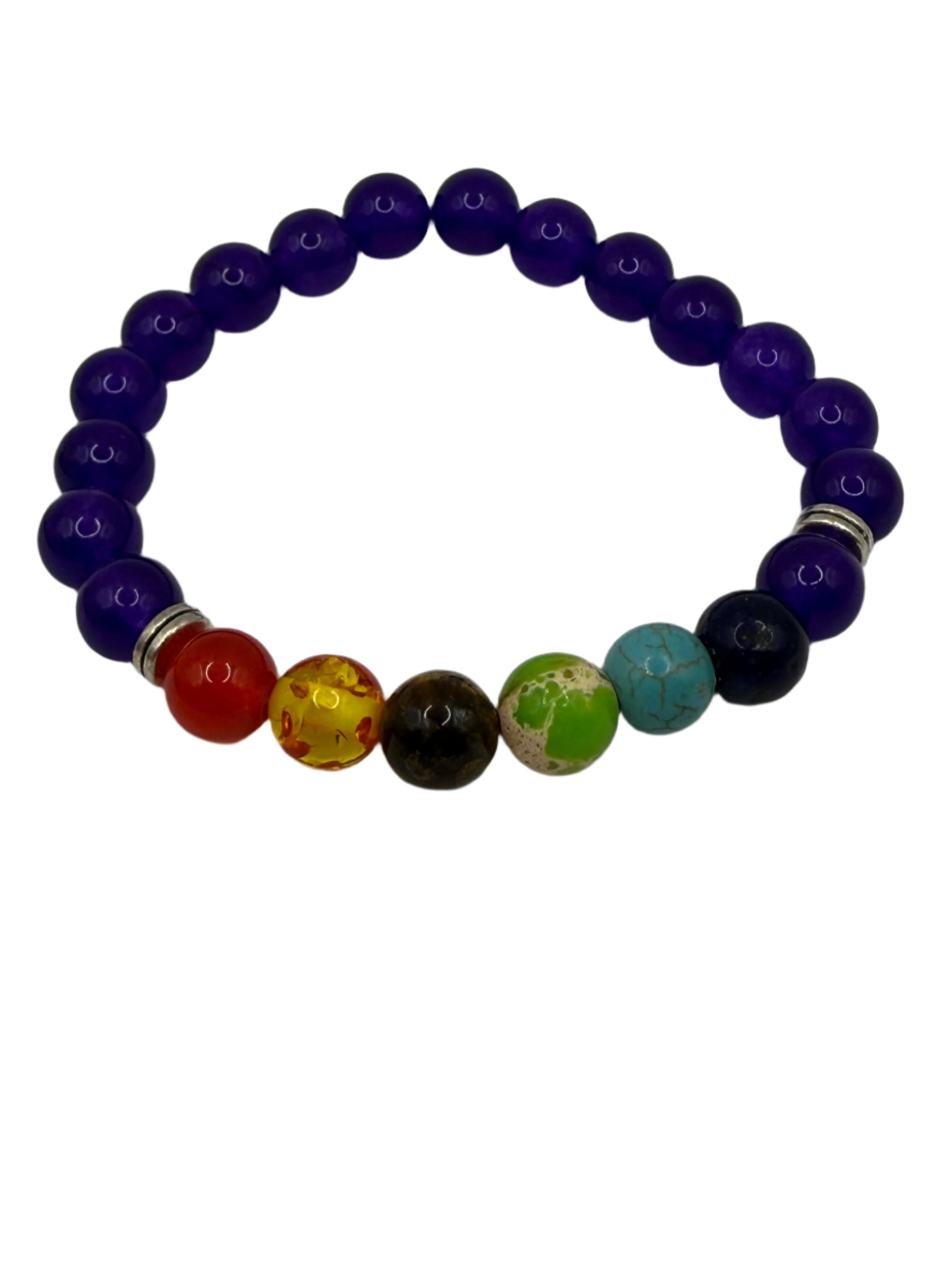 7 Chakra Colorful Beaded Bracelet Beads Yoga Healing Energy Stone