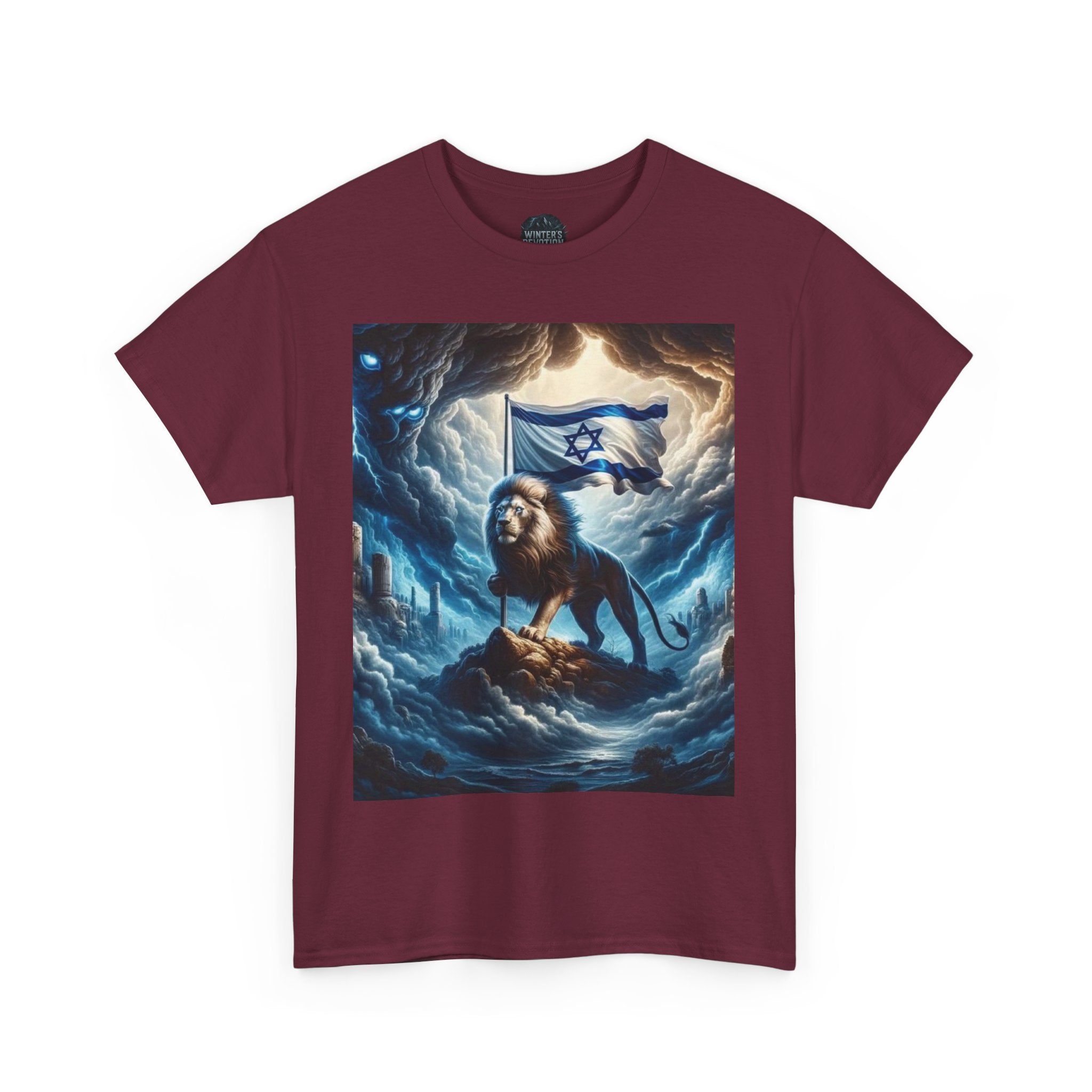 Majestic Lion Unisex Heavy Cotton Tee - Inspirational Apparel, Gift for Animal Lovers, Graphic Tee, Unique T-Shirt, Casual Wear