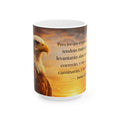 Inspirational Eagle Ceramic Mug — Isaiah 40:31 Spanish Scripture Coffee Cup (15oz)
