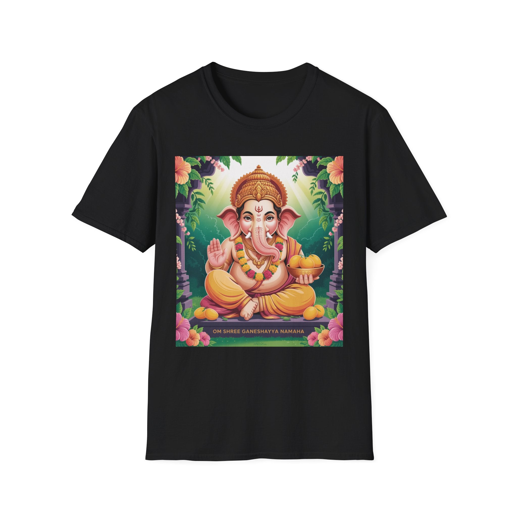 Vibrant Ganesha T-Shirt, Spiritual Unisex Tee, Festival Wear, Bohemian Style, Yoga Clothing, Gift for Her/Him