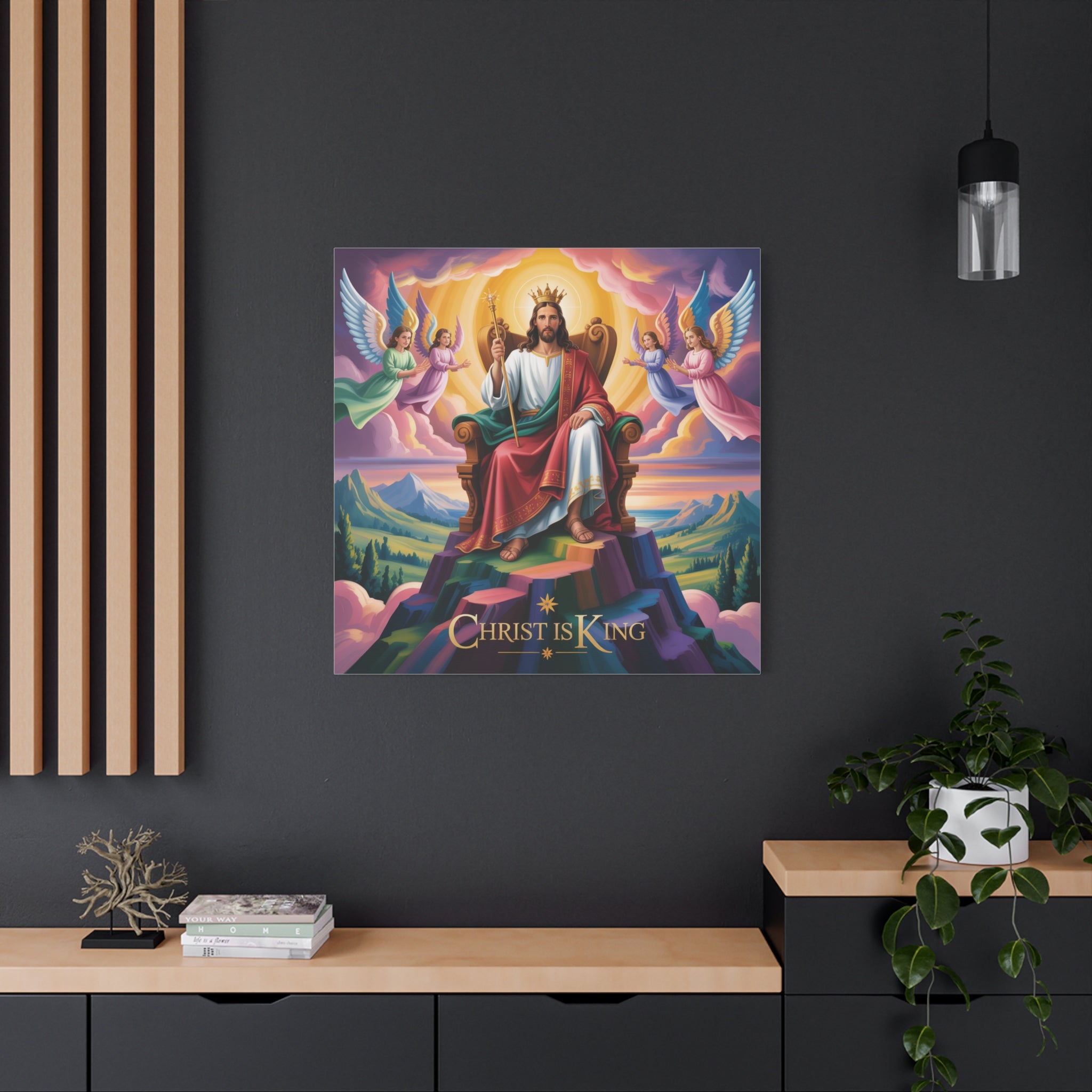 Christ is King Matte Canvas Wall Art, Religious Home Decor, Inspirational Artwork, Christian Gift, Uplifting Wall Decor
