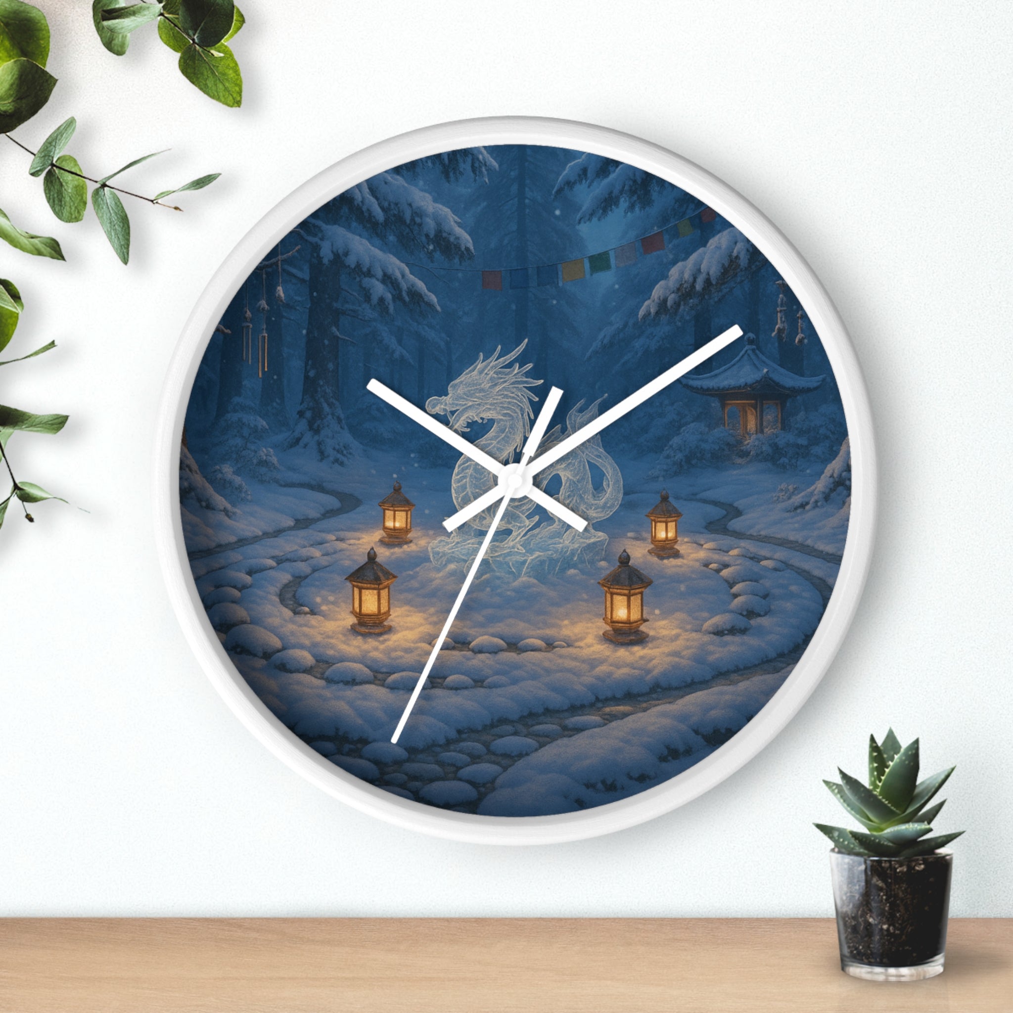 Serene Dragon Wall Clock - Cozy Home Decor, Fantasy Clock, Unique Gift for Dragons Lovers, Timeless Elegance, Asian-Inspired Style