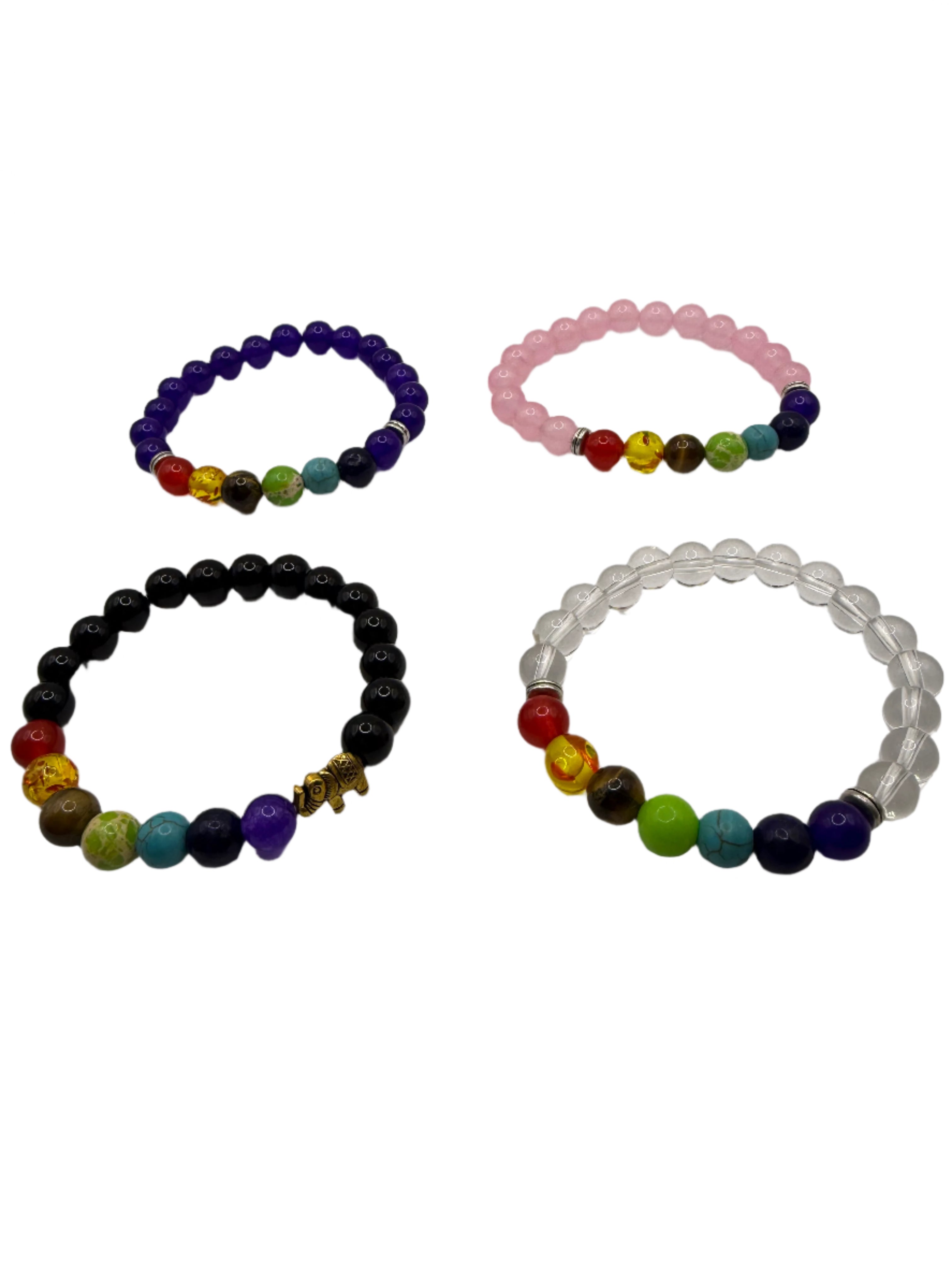 7 Chakra Colorful Beaded Bracelet Beads Yoga Healing Energy Stone