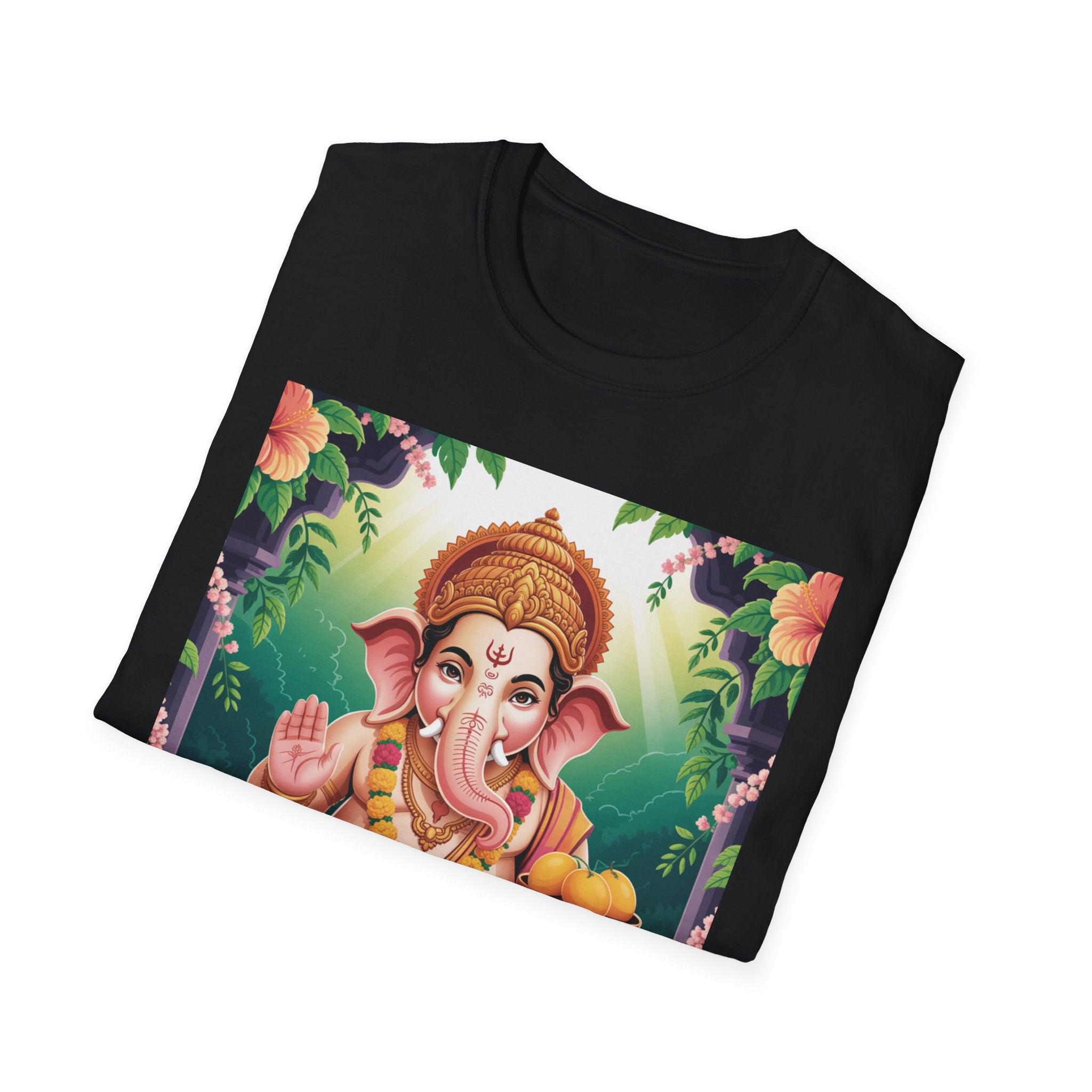 Vibrant Ganesha T-Shirt, Spiritual Unisex Tee, Festival Wear, Bohemian Style, Yoga Clothing, Gift for Her/Him
