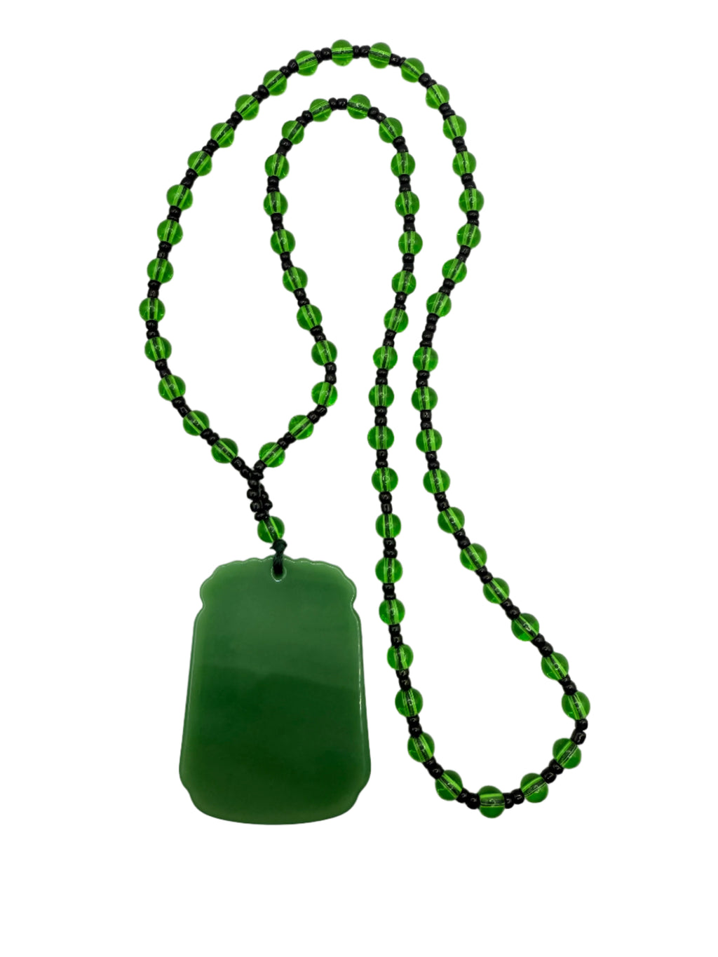 Green Jade Dragon Pendant Necklace