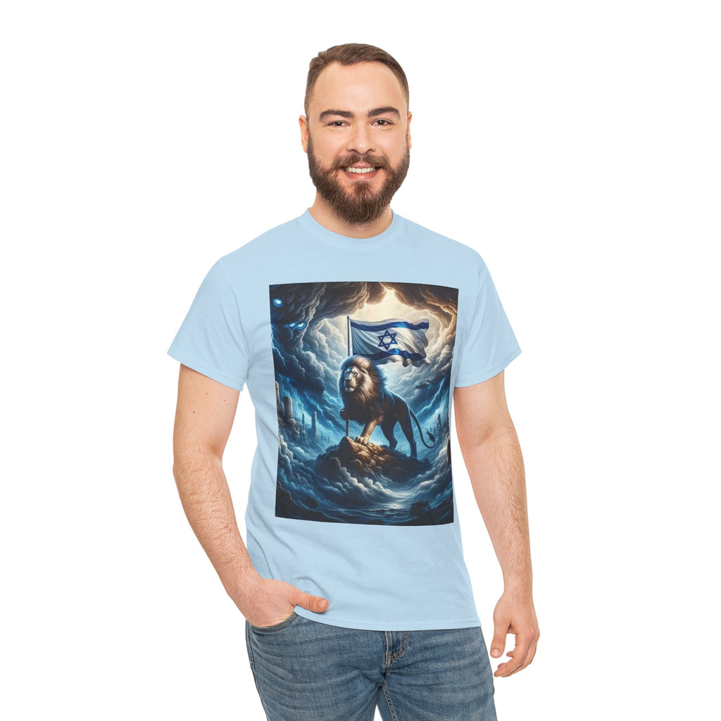 Majestic Lion Unisex Heavy Cotton Tee - Inspirational Apparel, Gift for Animal Lovers, Graphic Tee, Unique T-Shirt, Casual Wear