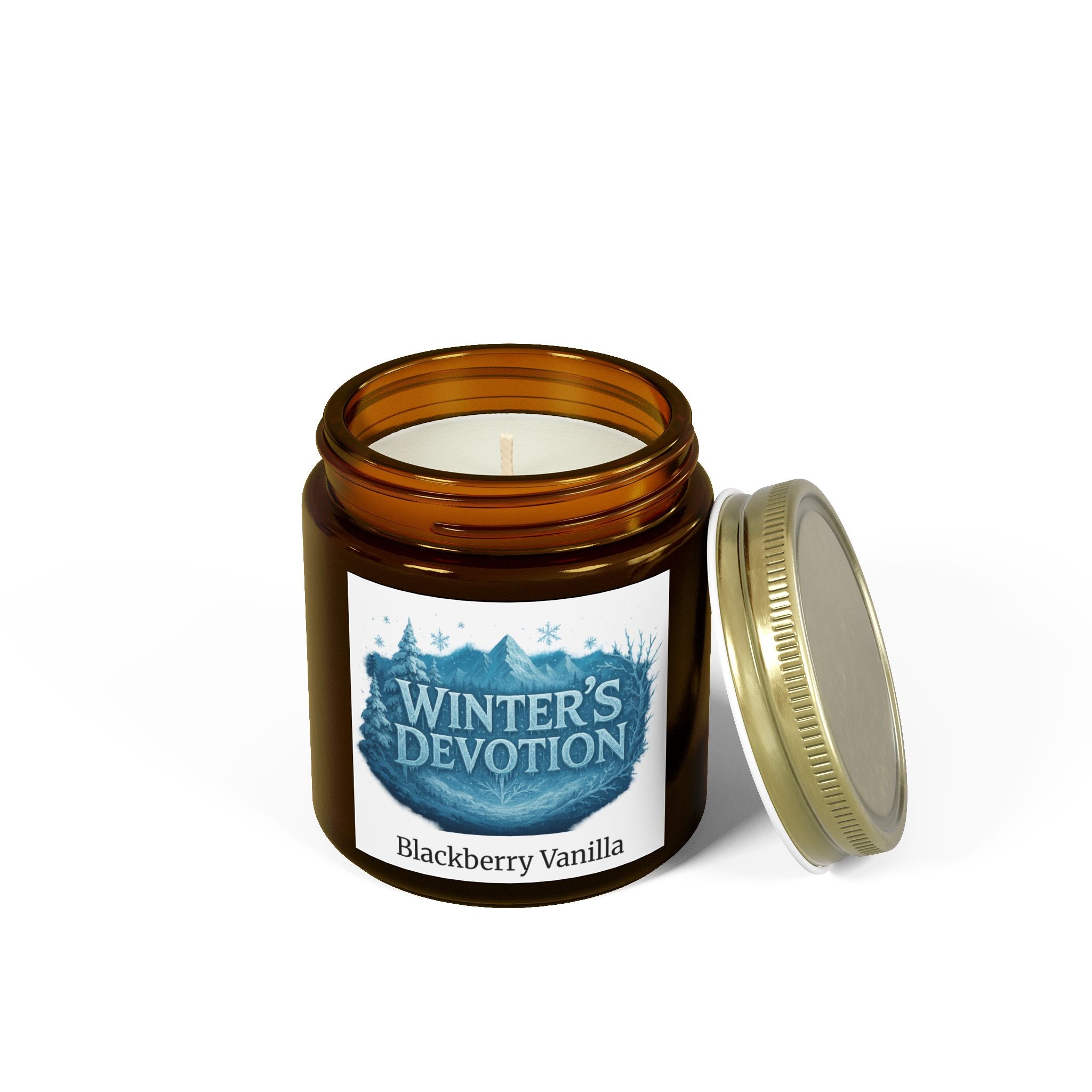 Winter's Devotion Scented Candles, Cozy Home Decor, Aromatherapy Gift, Blackberry Vanilla, Hand-poured Soy Candle