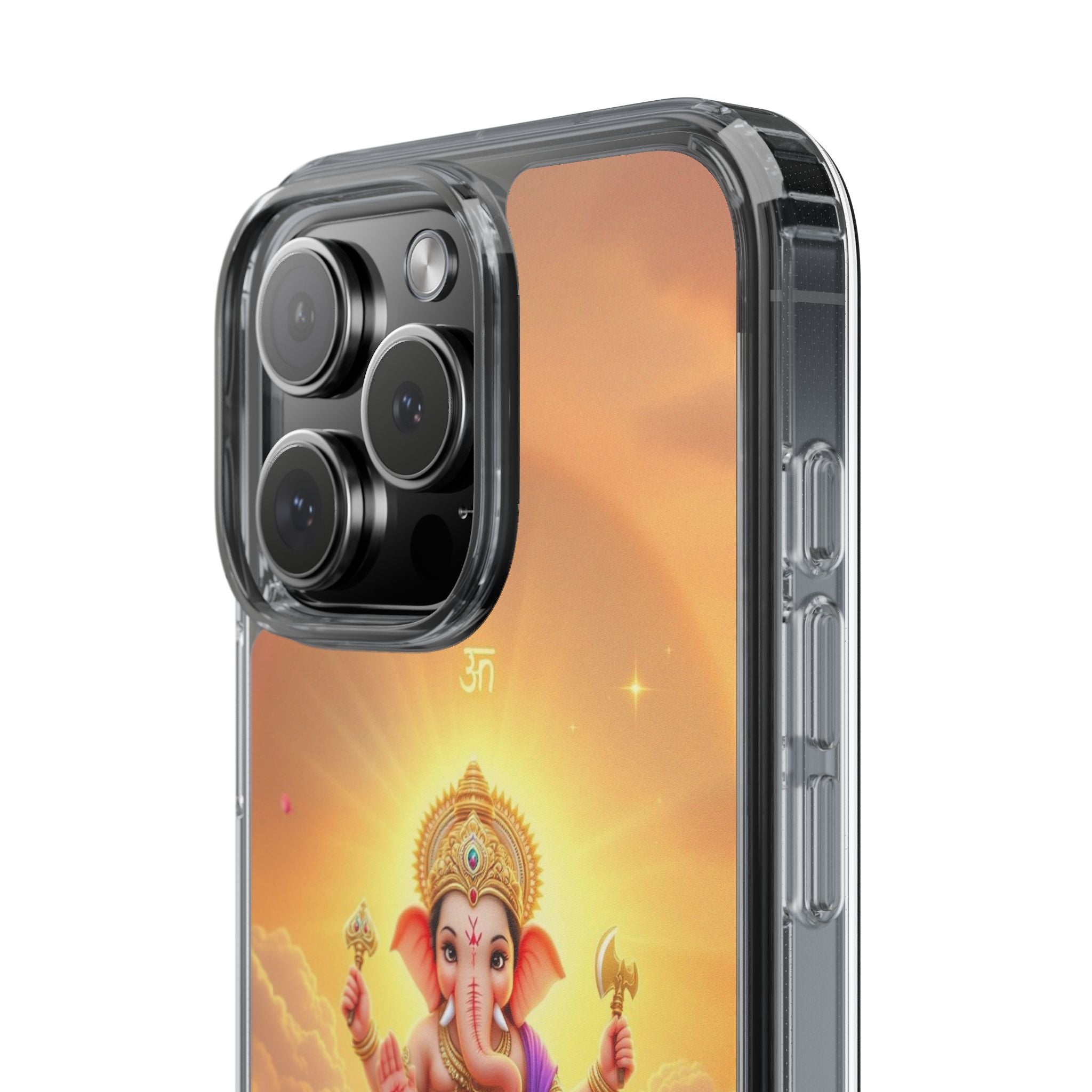 Ganesh Clear Phone Case, Spiritual iPhone Cover, Hindu God Phone Protector, Gift for Her, Boho Phone Accessories