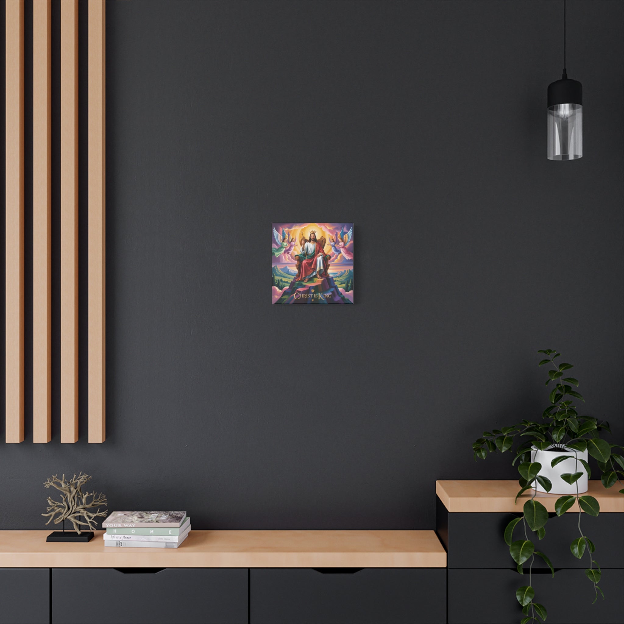 Christ is King Matte Canvas Wall Art, Religious Home Decor, Inspirational Artwork, Christian Gift, Uplifting Wall Decor