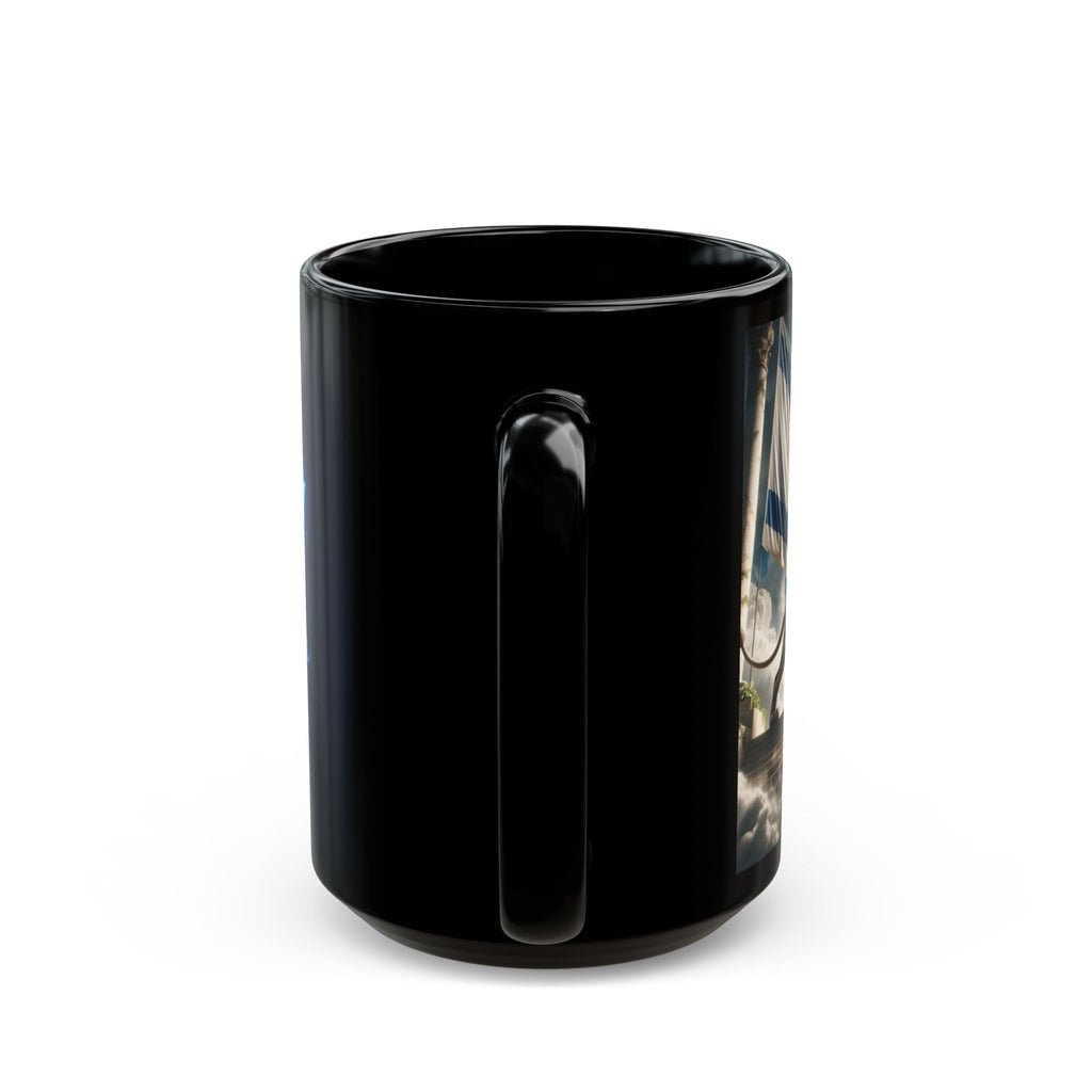 Star of David Black Ceramic Mug — Spiritual Jewish Coffee Cup (11oz & 15oz)