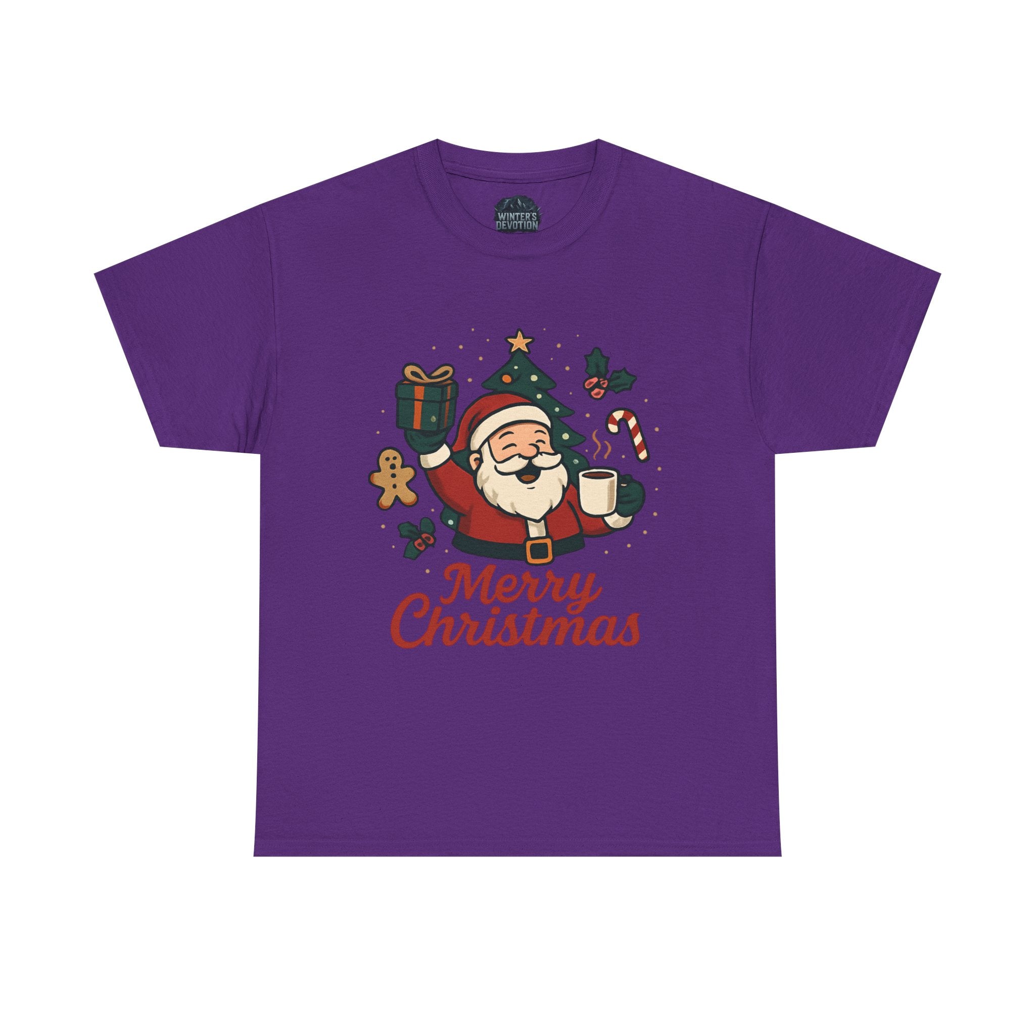 Christmas Santa Tee - "Merry Christmas" Holiday Graphic T-Shirt