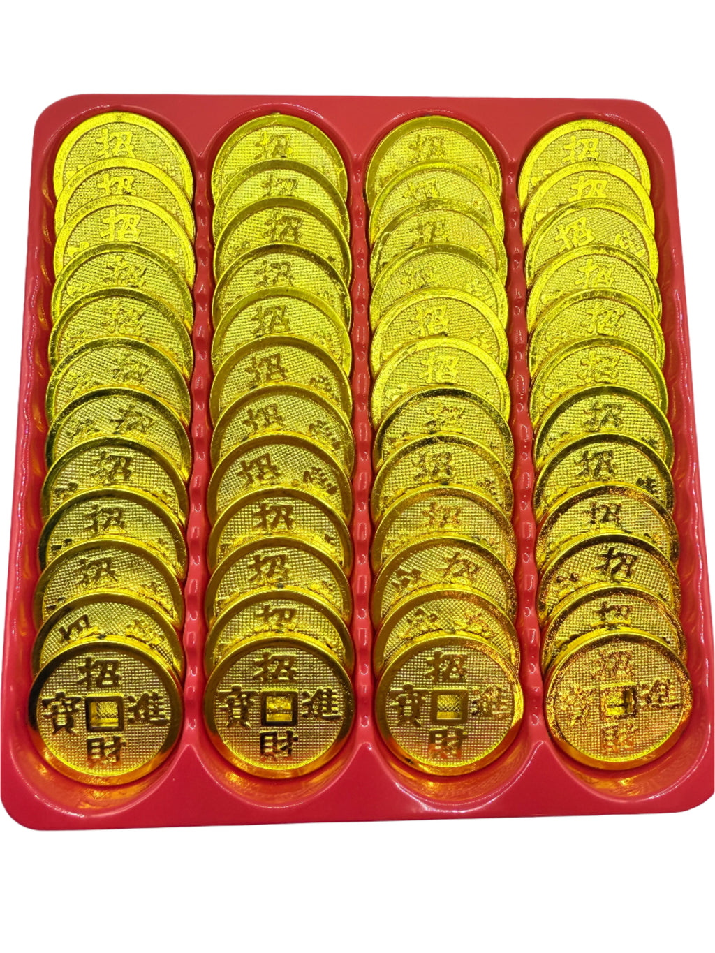 Pack of 48 Medium Feng Shui, Money, Wealth, Good Luck Chinese Coins