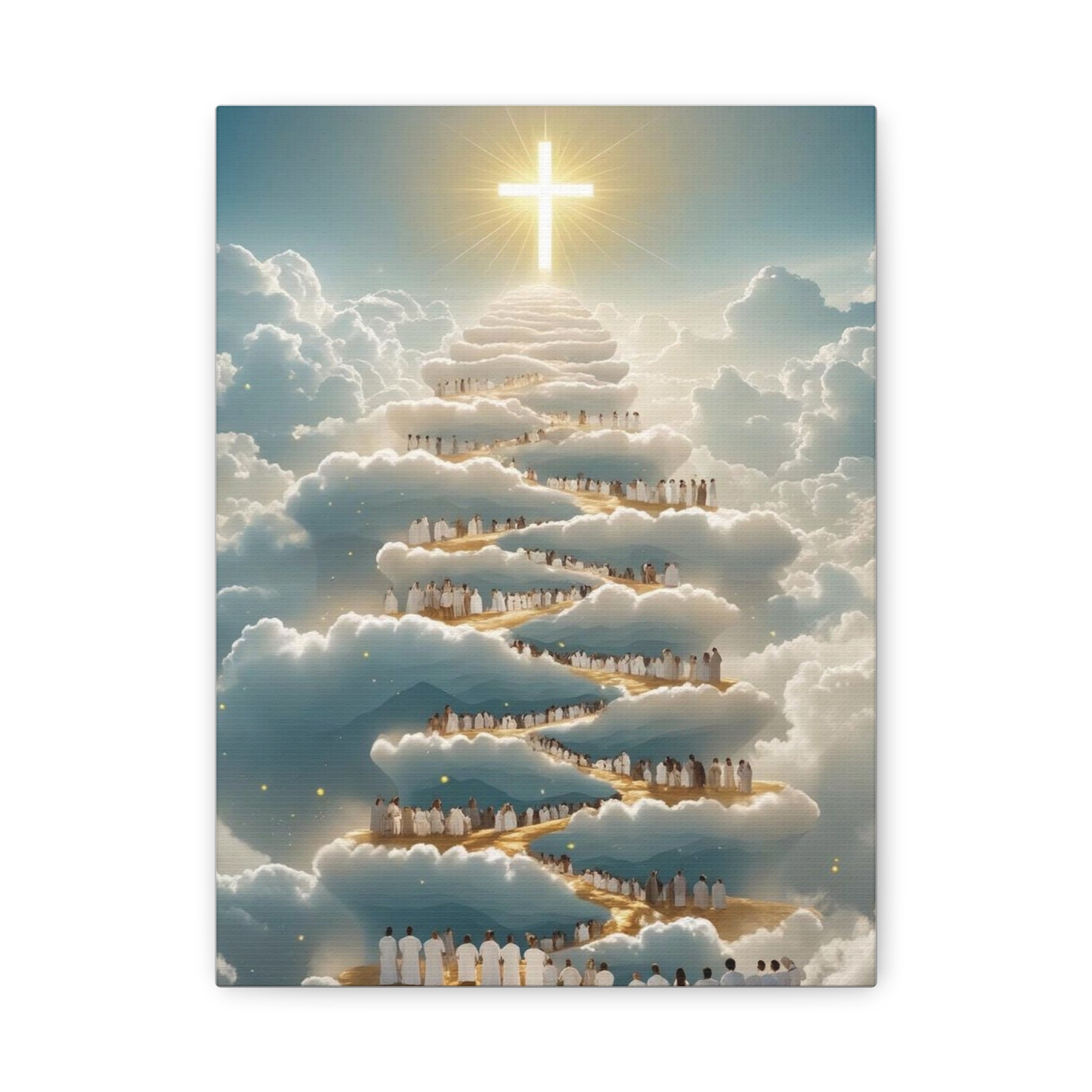 Heavenly Cloud Canvas Art, Spiritual Wall Decor, Christian Home Accent, Inspirational Gift, Faith-Inspired Artwork