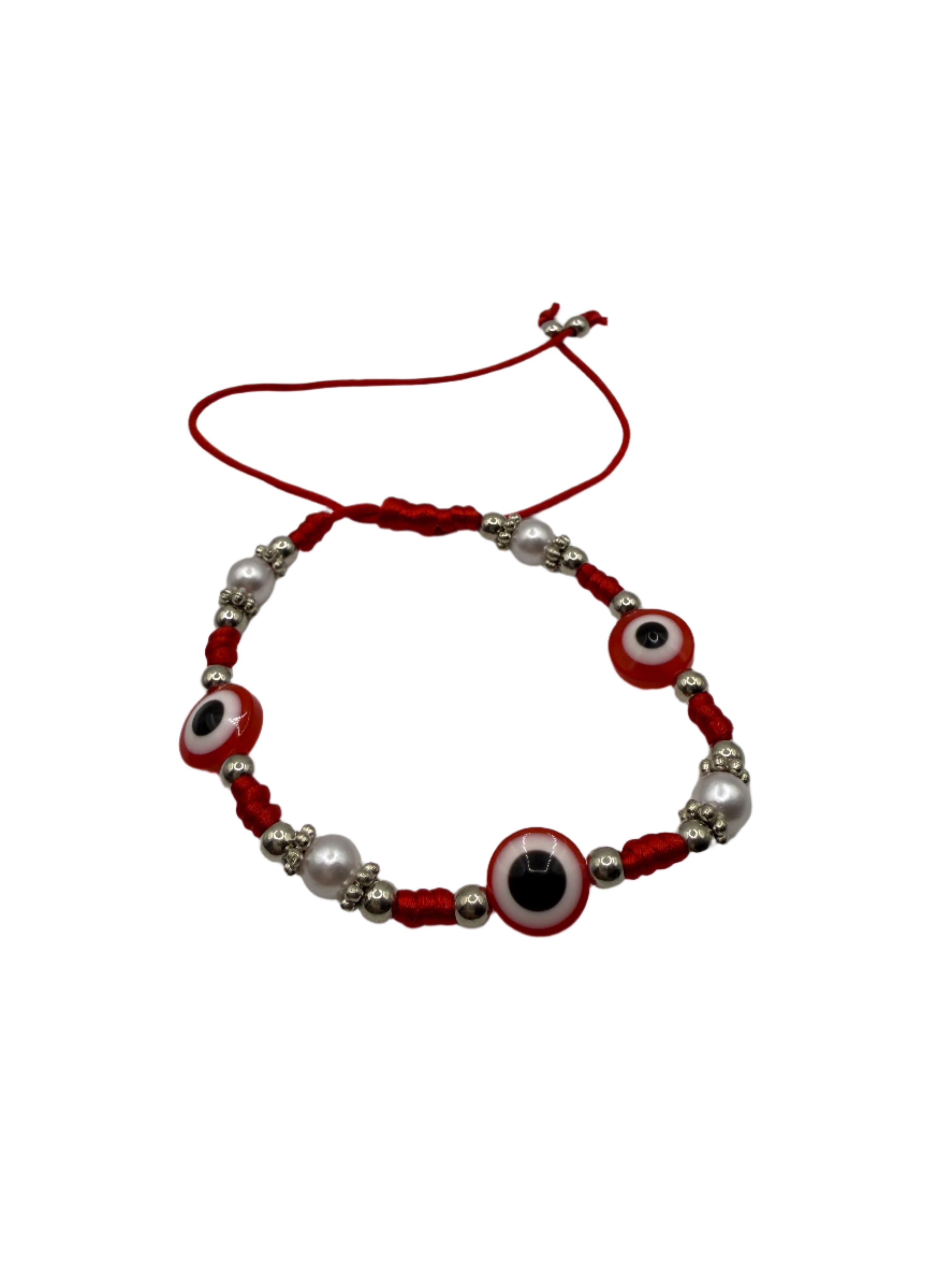 Blue Pearl Evil eye/Pixiu/Horshe Shoe/Thread Bracelet🧿Pulsera ajustable de Mal de ojo y Perlas Para la proteccion