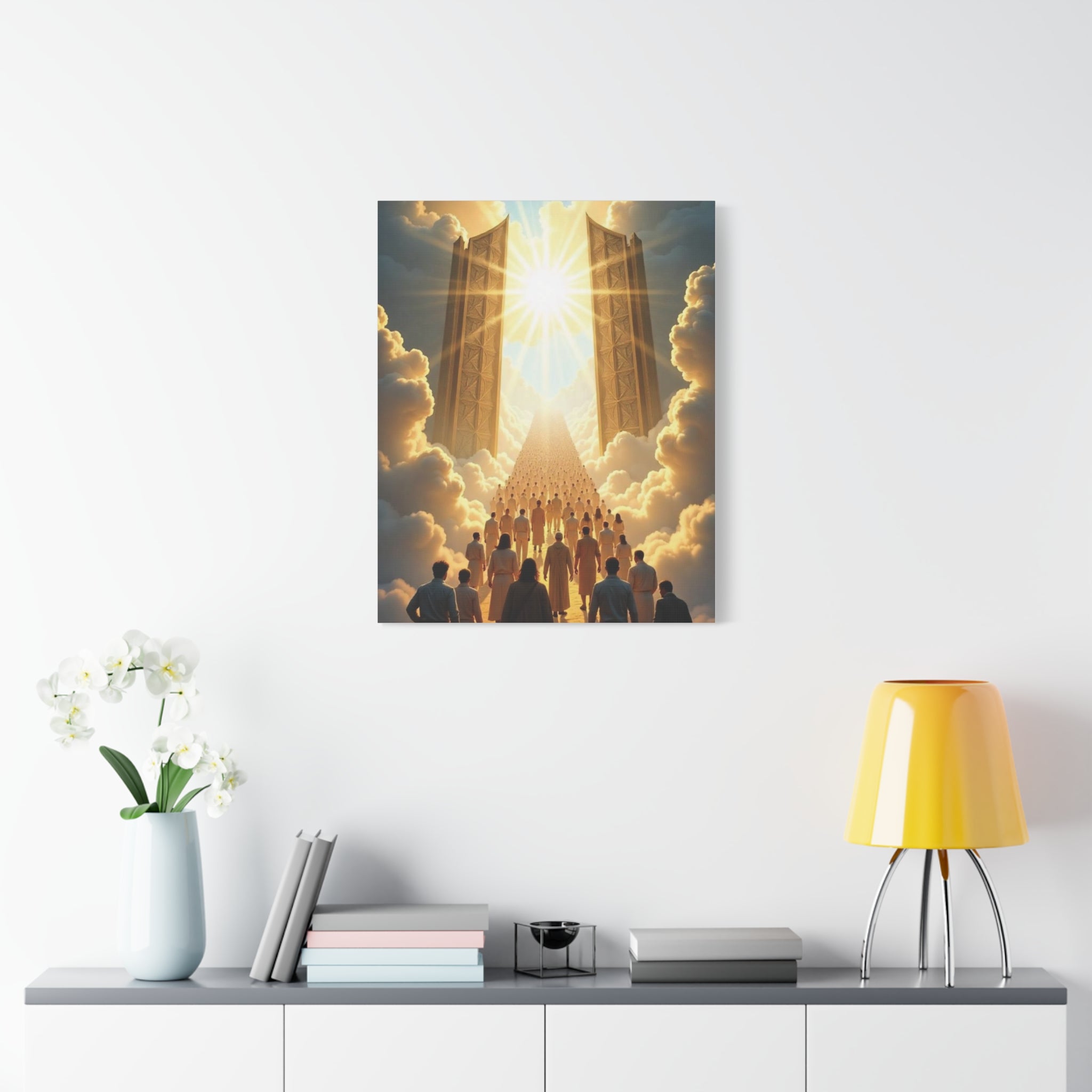Inspirational Heavens Gate Matte Canvas Art, Uplifting Wall Decor, Hopeful Home Art, Motivational Canvas Print, Spiritual Canvas Decoration