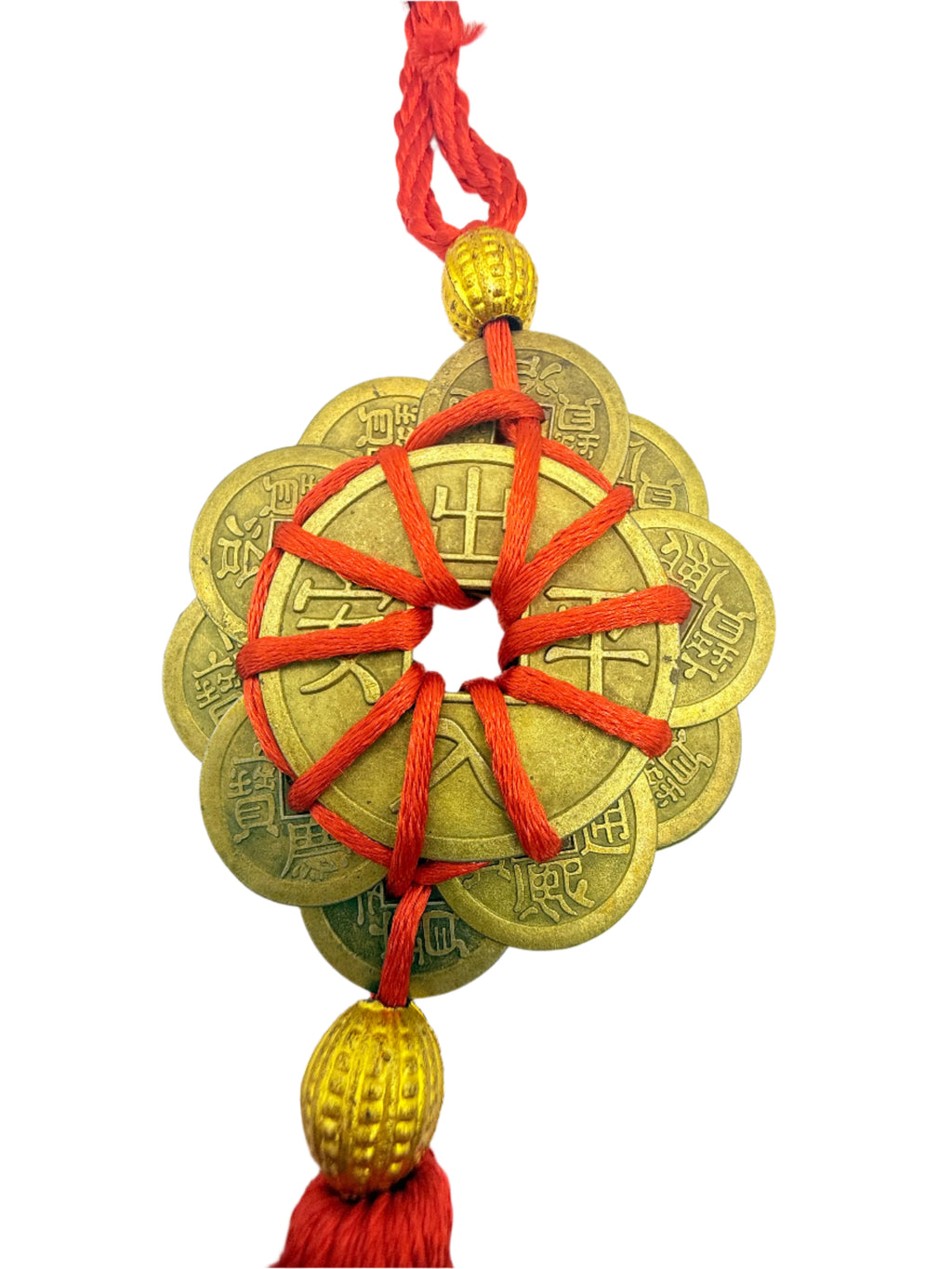 Chinese Feng Shui Copper Coins Ten Emperors Coins Prayers Fortune Feng Shui Mystic Knot 10 Chinese Lucky Coins Cures Home Career Health Wealth