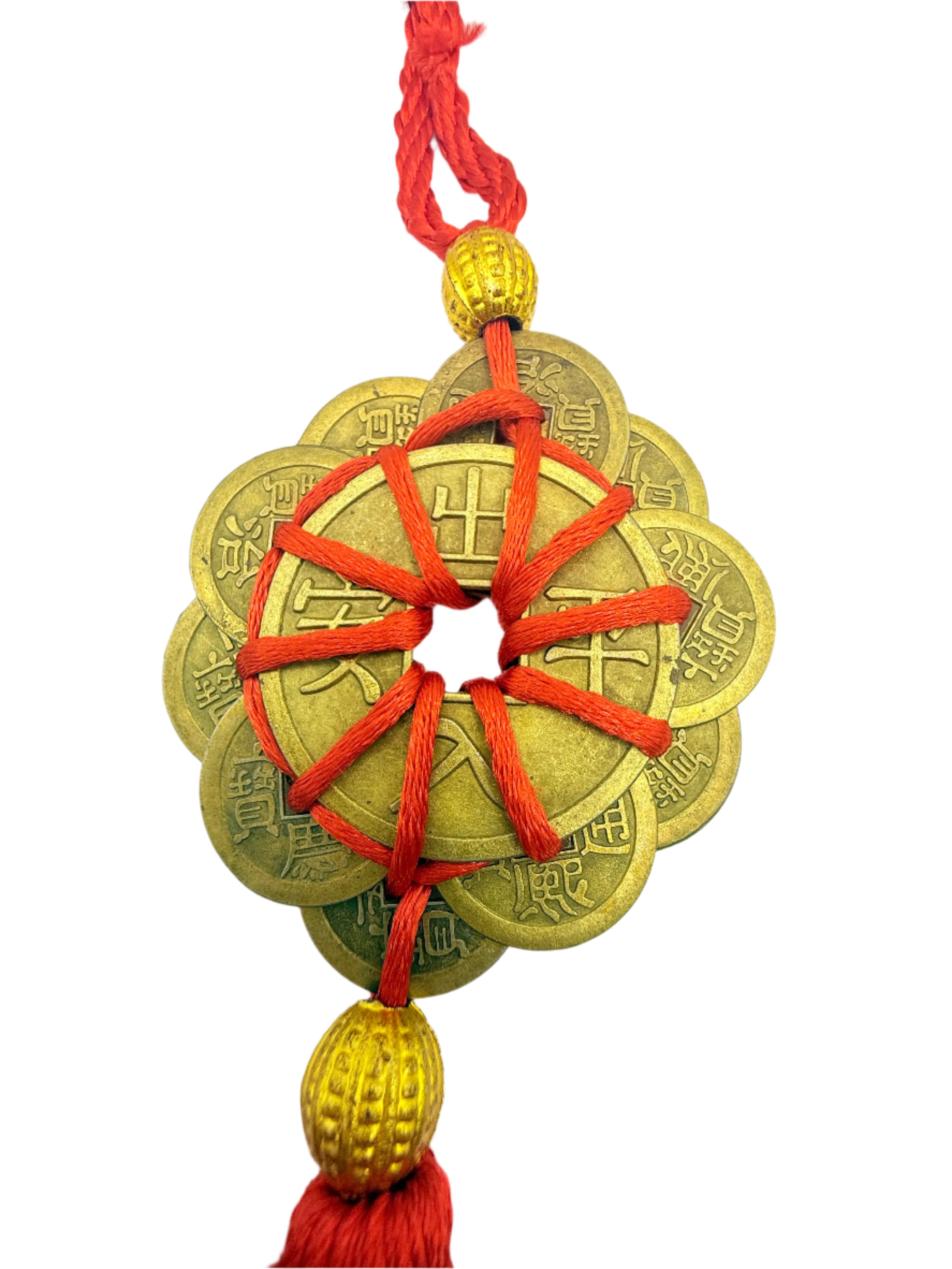 Chinese Feng Shui Copper Coins Ten Emperors Coins Prayers Fortune Feng Shui Mystic Knot 10 Chinese Lucky Coins Cures Home Career Health Wealth