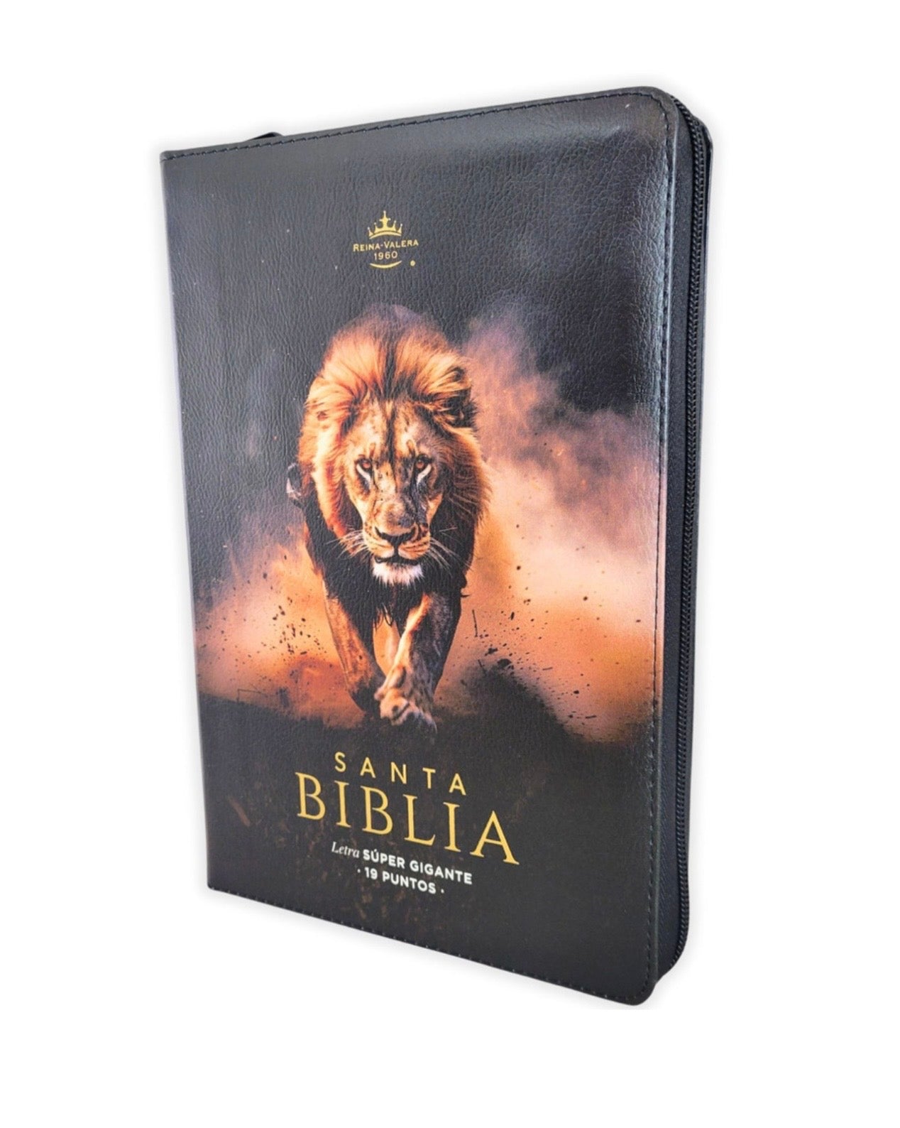 Biblia Letra Súper Gigante 19pts Con Cierre/Index Léon De Judá RV1960