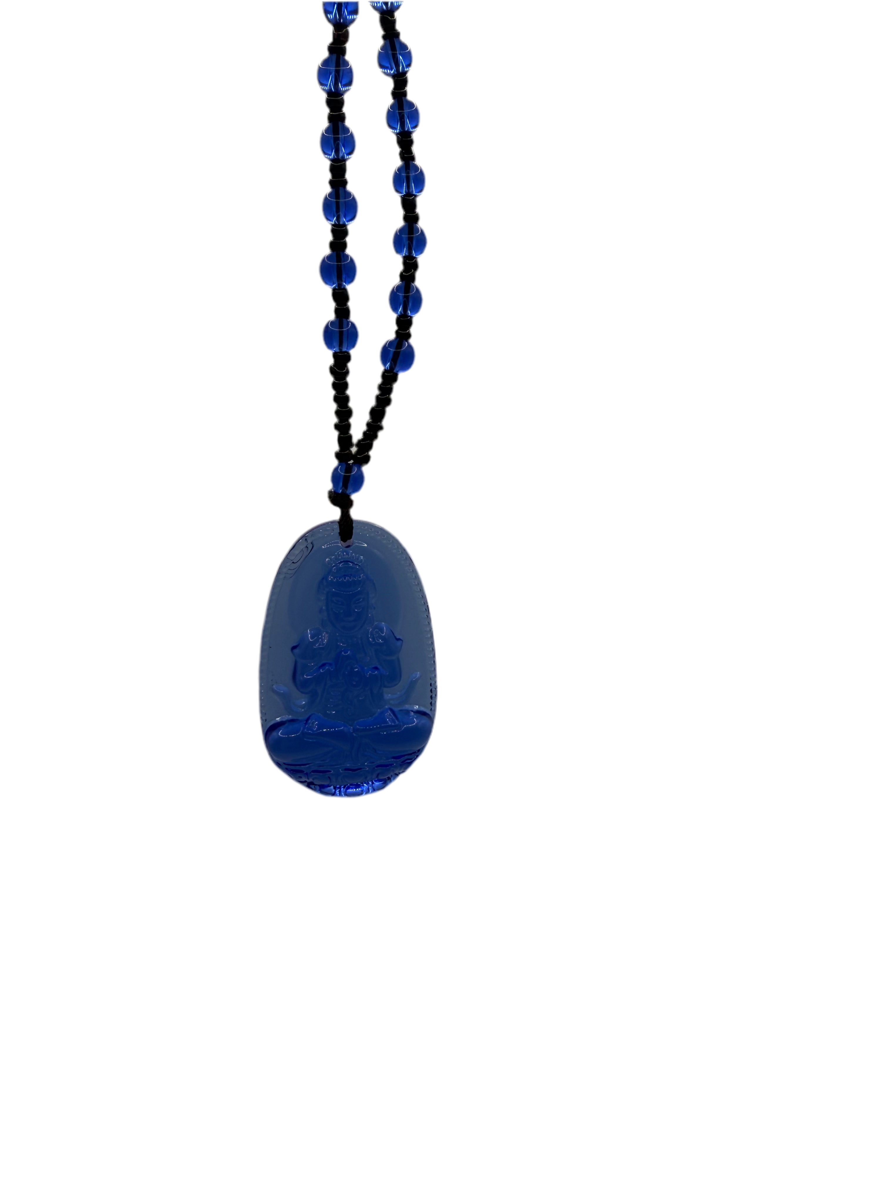 Buddha Pendant Crystal Stone Chain Necklace Women Men Lucky Jewelry Accessory